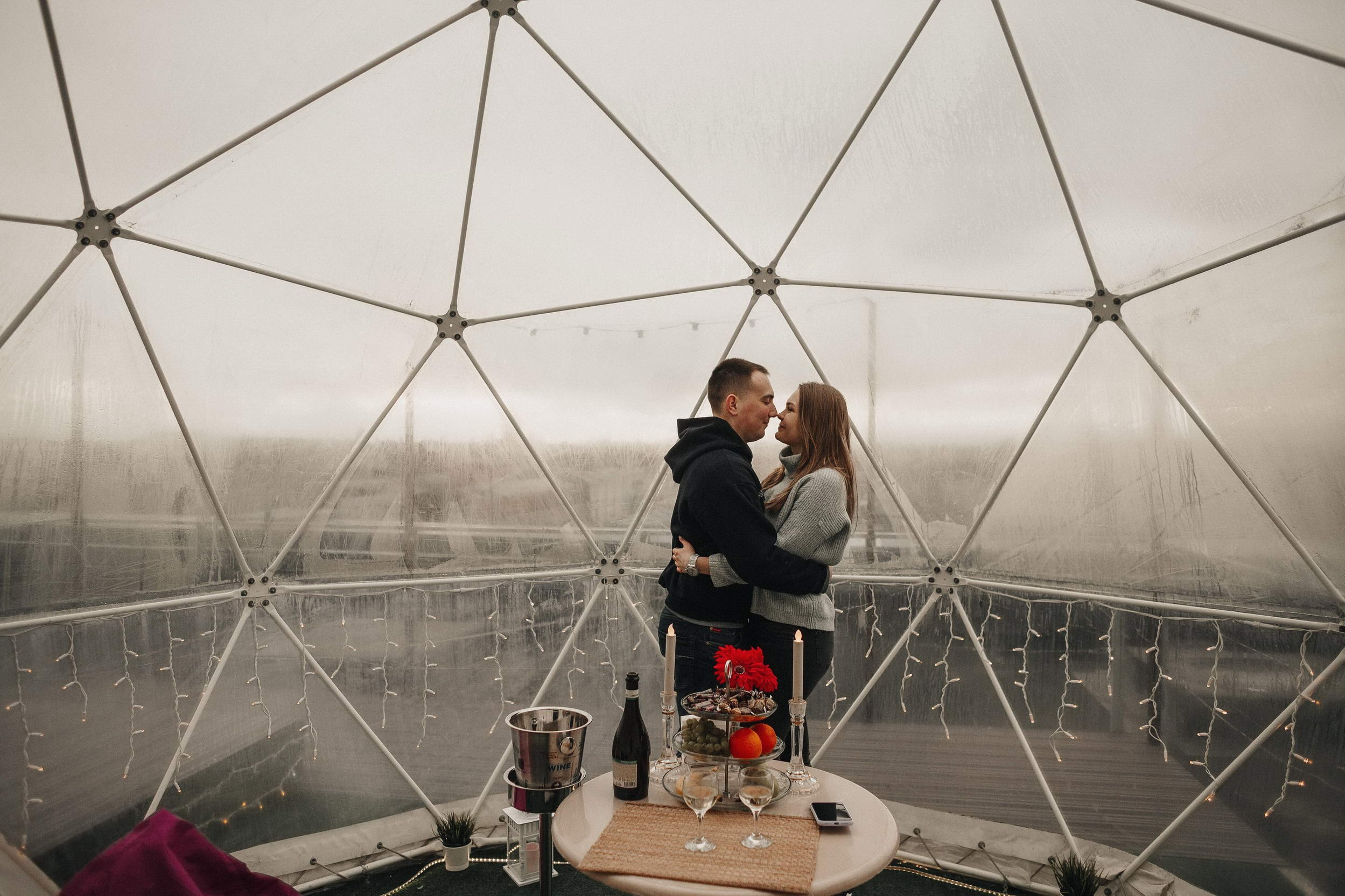 Предложение руки и сердца на крыше. Свадебный фотограф Игорь Брундасов 8PHOTO на свадьбу венчание загс СПб