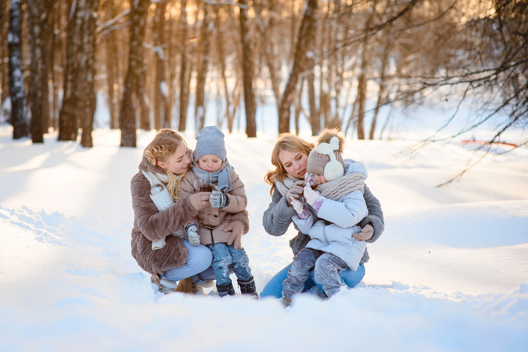 Зимняя прогулка в парке. Семейный и женский фотограф Красноярск Екатерина Пусенкова