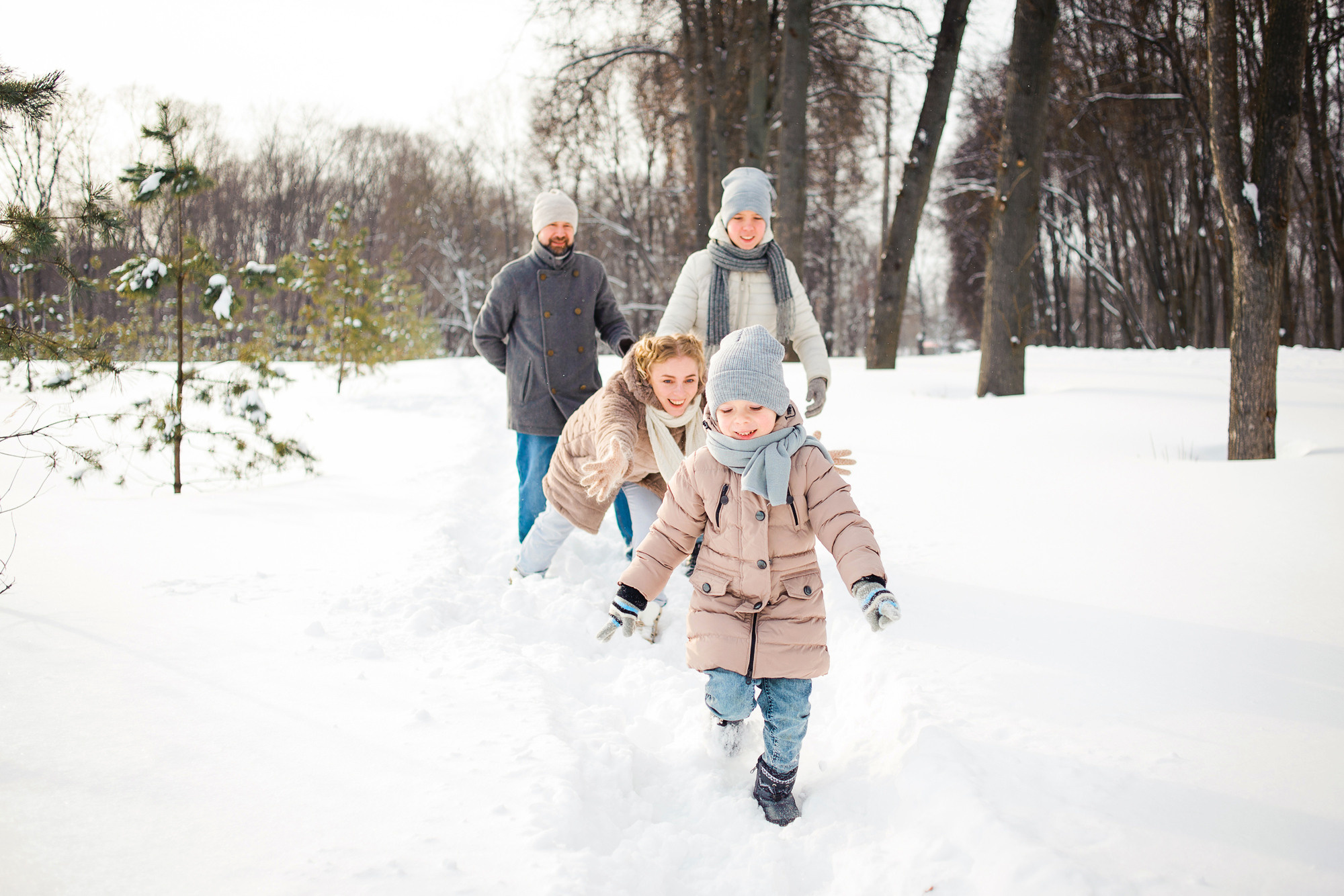 Зимняя прогулка в парке. Семейный и женский фотограф Красноярск Екатерина Пусенкова