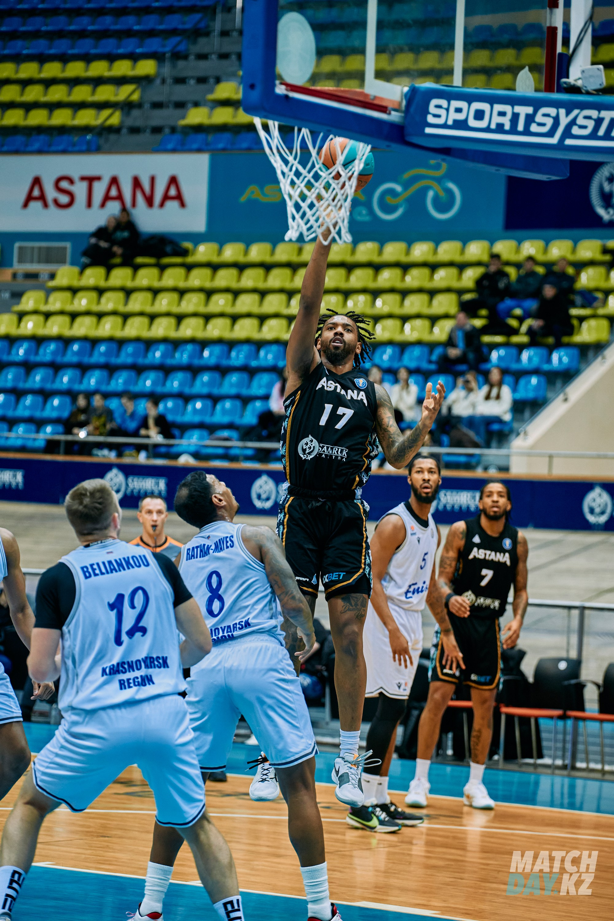 VTB League (Astana — Enisey) 01 February 2024. Professional photo & Event agency (Kazakhstan, Astana)