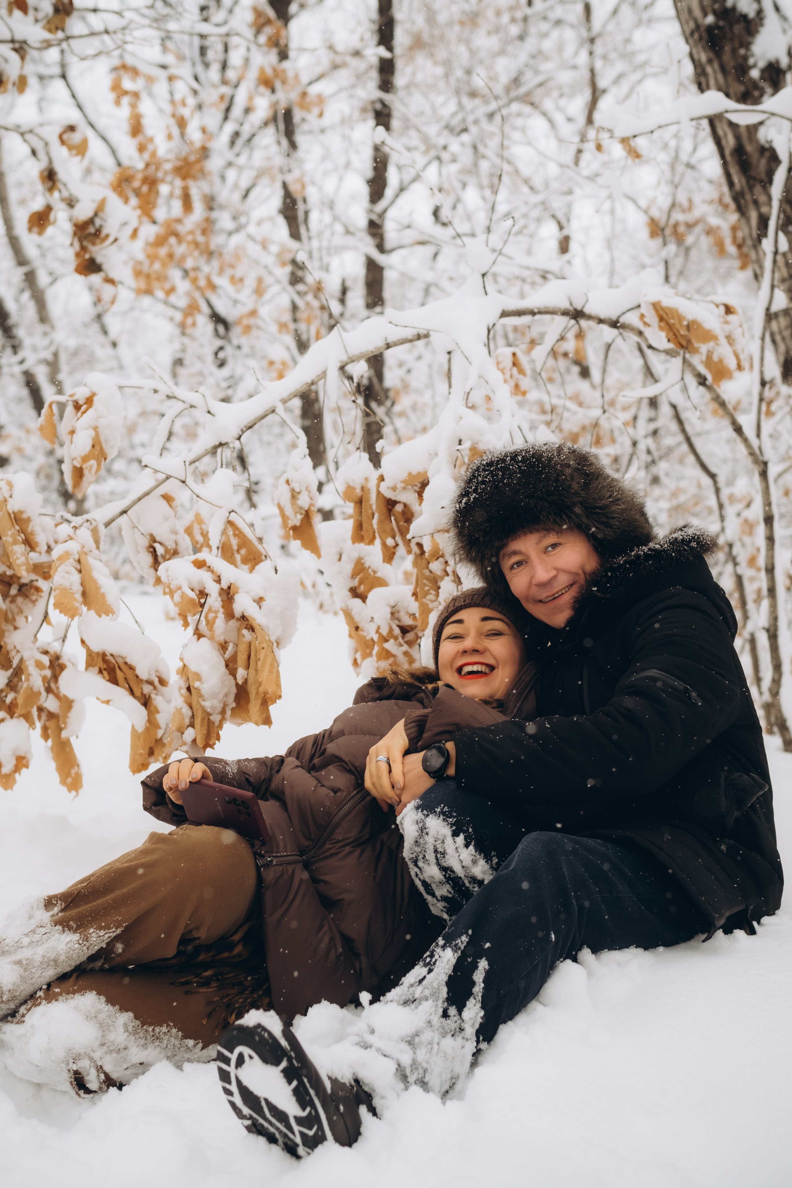 Снегопад. Улица. Семейный и женский фотограф в городе Благовещенск Надежда Буярова