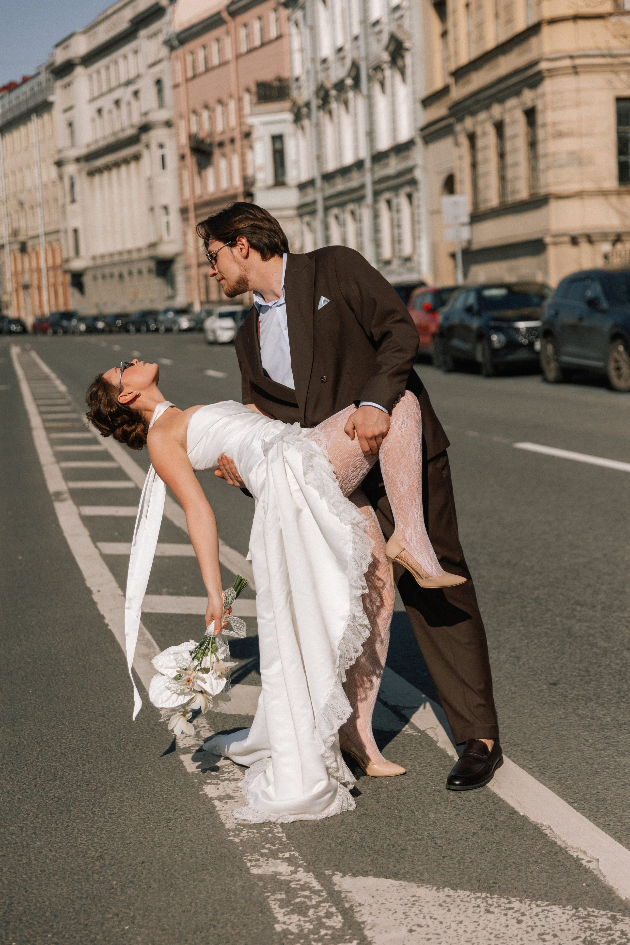 Свадебная фотосессия в Санкт-Петербурге Глеб и Ксения Прогулка на катере и набережная Фонтанки
