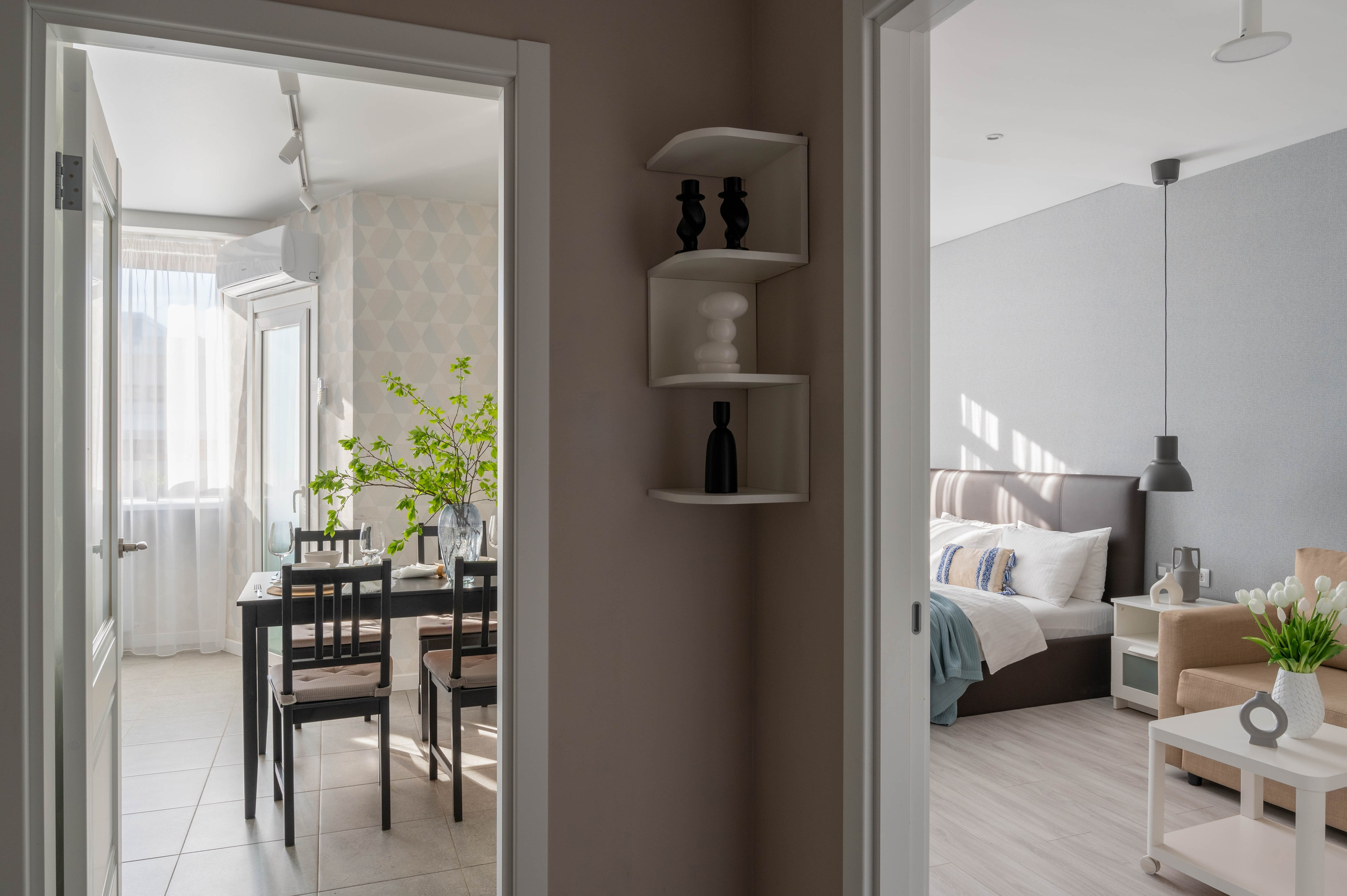 Съемка 1-комнатной квартиры для посуточной аренды ЖК «ЯрСити». Интерьерный фотограф в Ярославле. Вероника Лазыкина