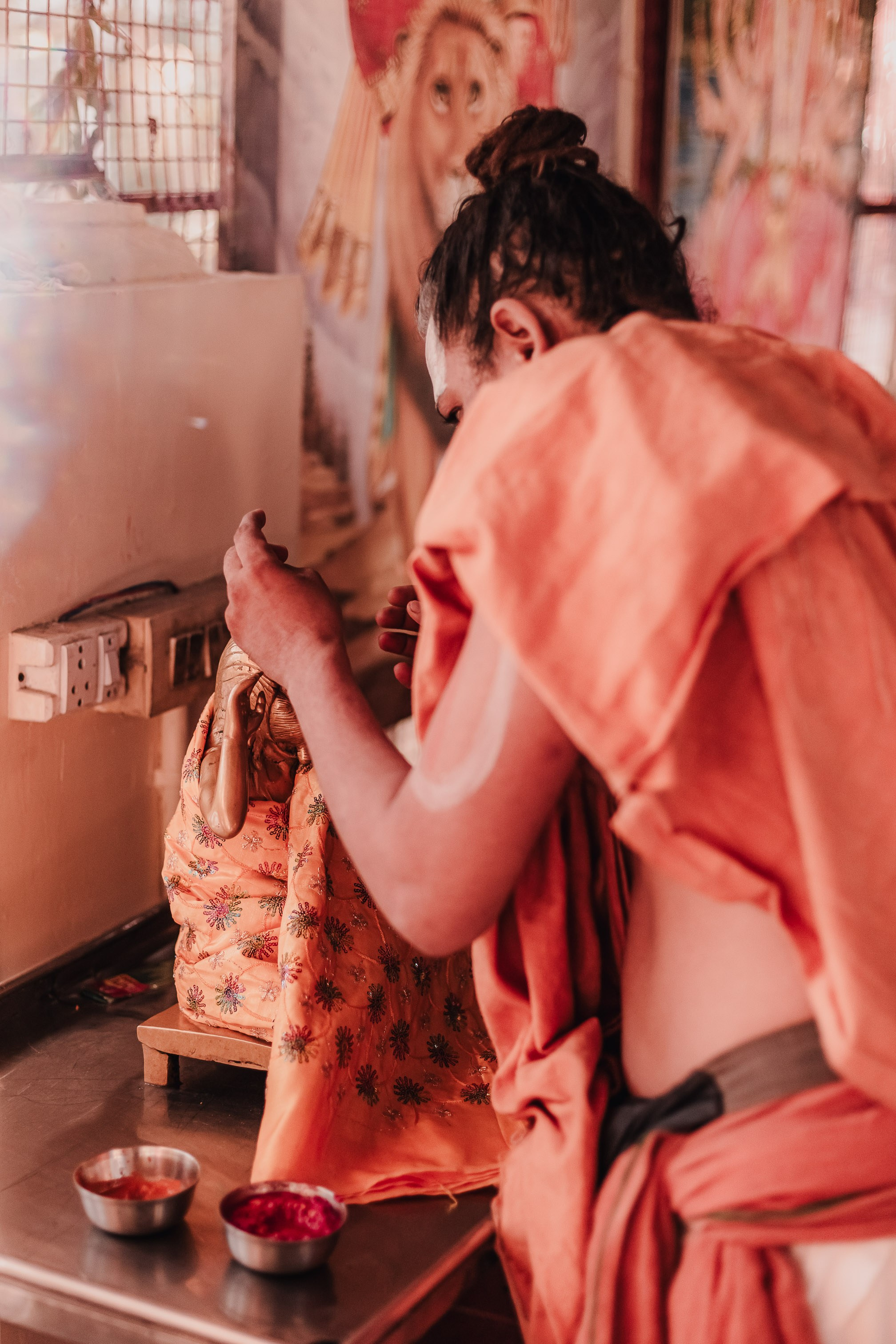 Lakshmi pooja in India. Mariam Bagdasaryan