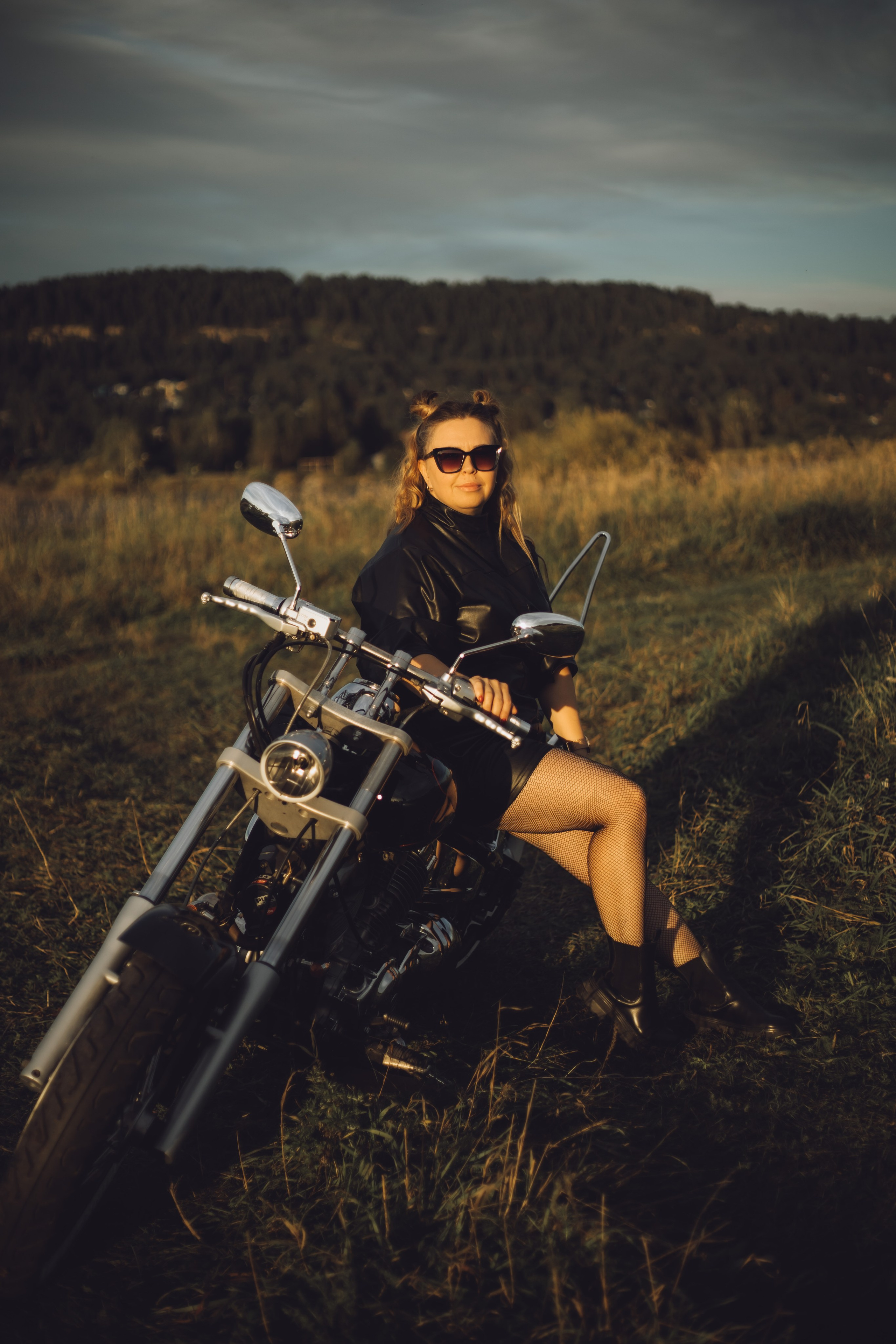 Таня. Байк. Фотограф Анна Шибанова Ангарск-Иркутск