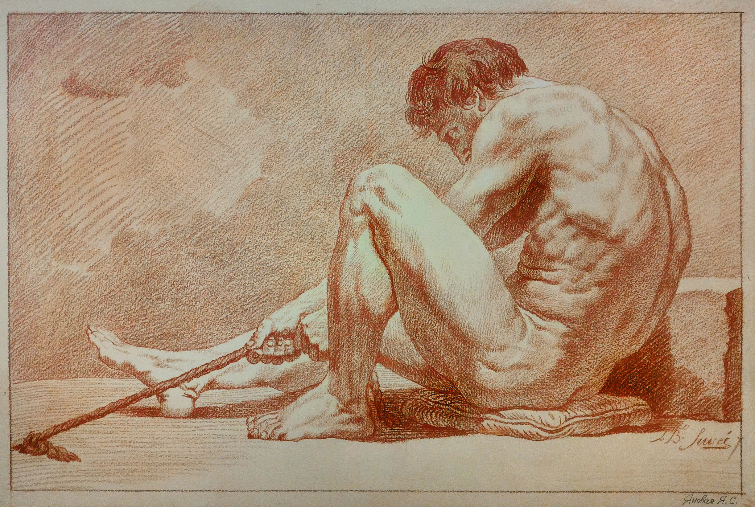 Яновая Яна, III курс. Копия. Бумага, сангина.