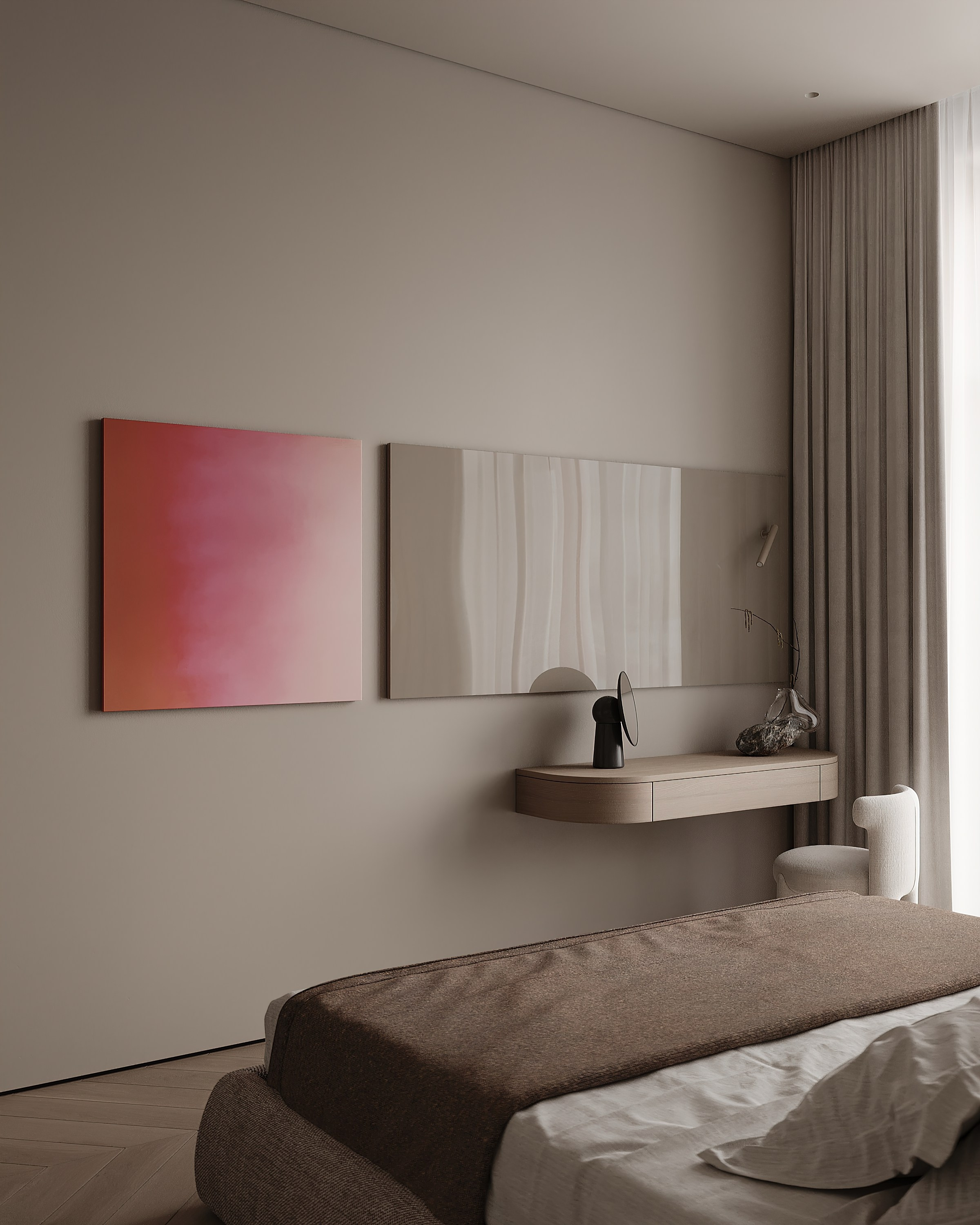 Мастер-спальня/ Дизайнер: LINES DESIGN. Студия интерьерной визуализации tmshkn.vis