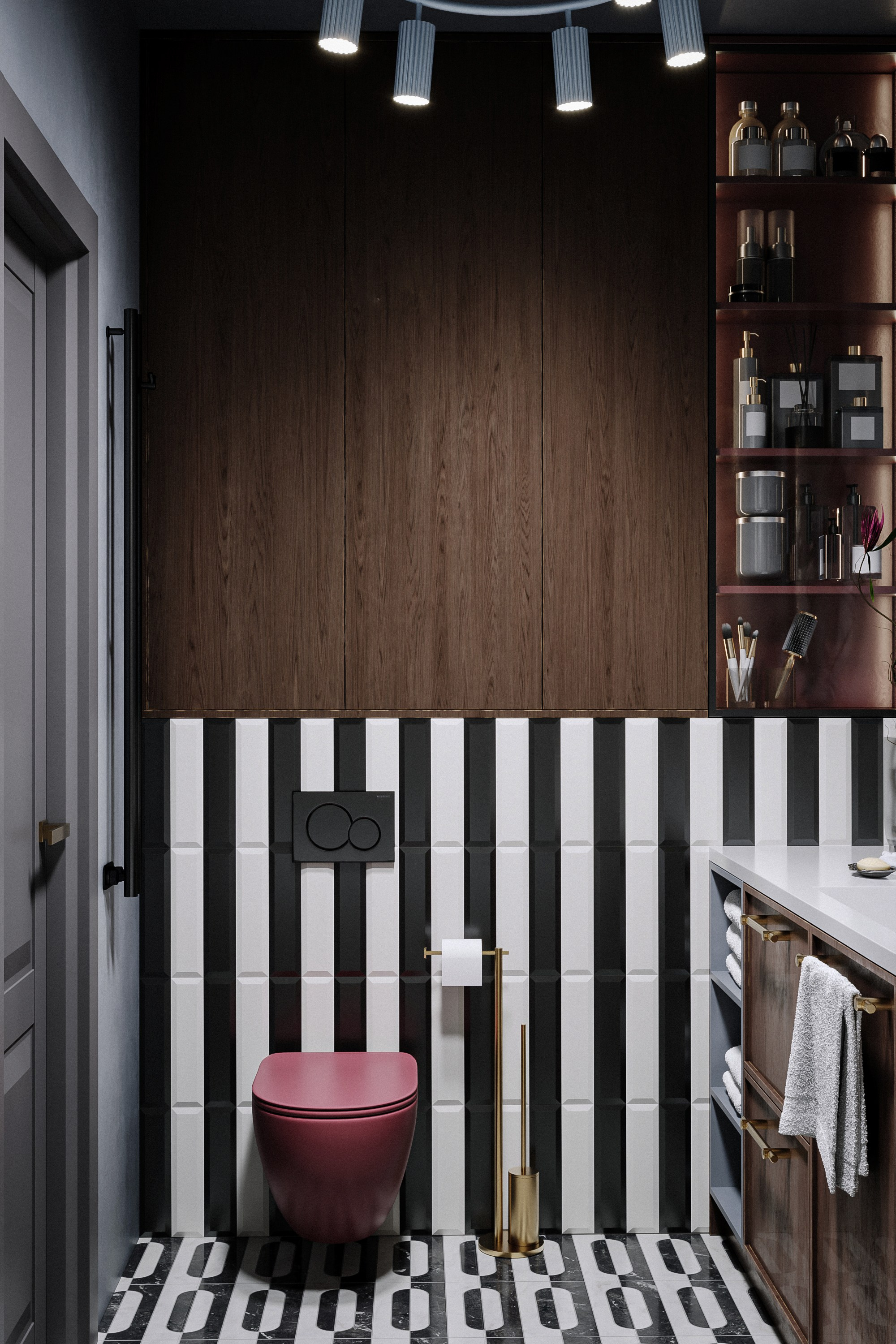 Яркая квартира. Stone Alina Интерьерная визуализация