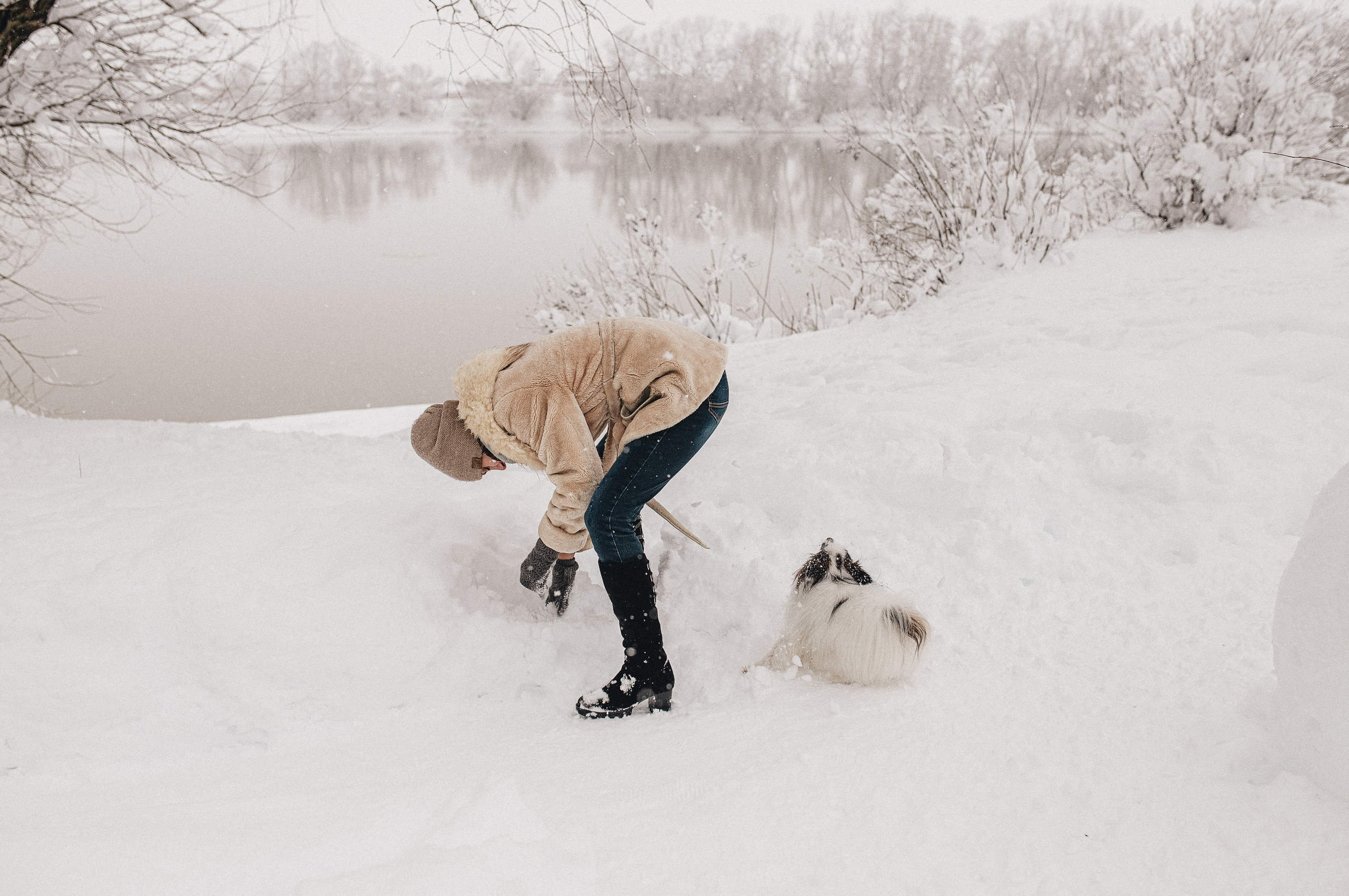 Зима, Пушкин и Ира. Фотограф в Краснодаре Алена Соколовская