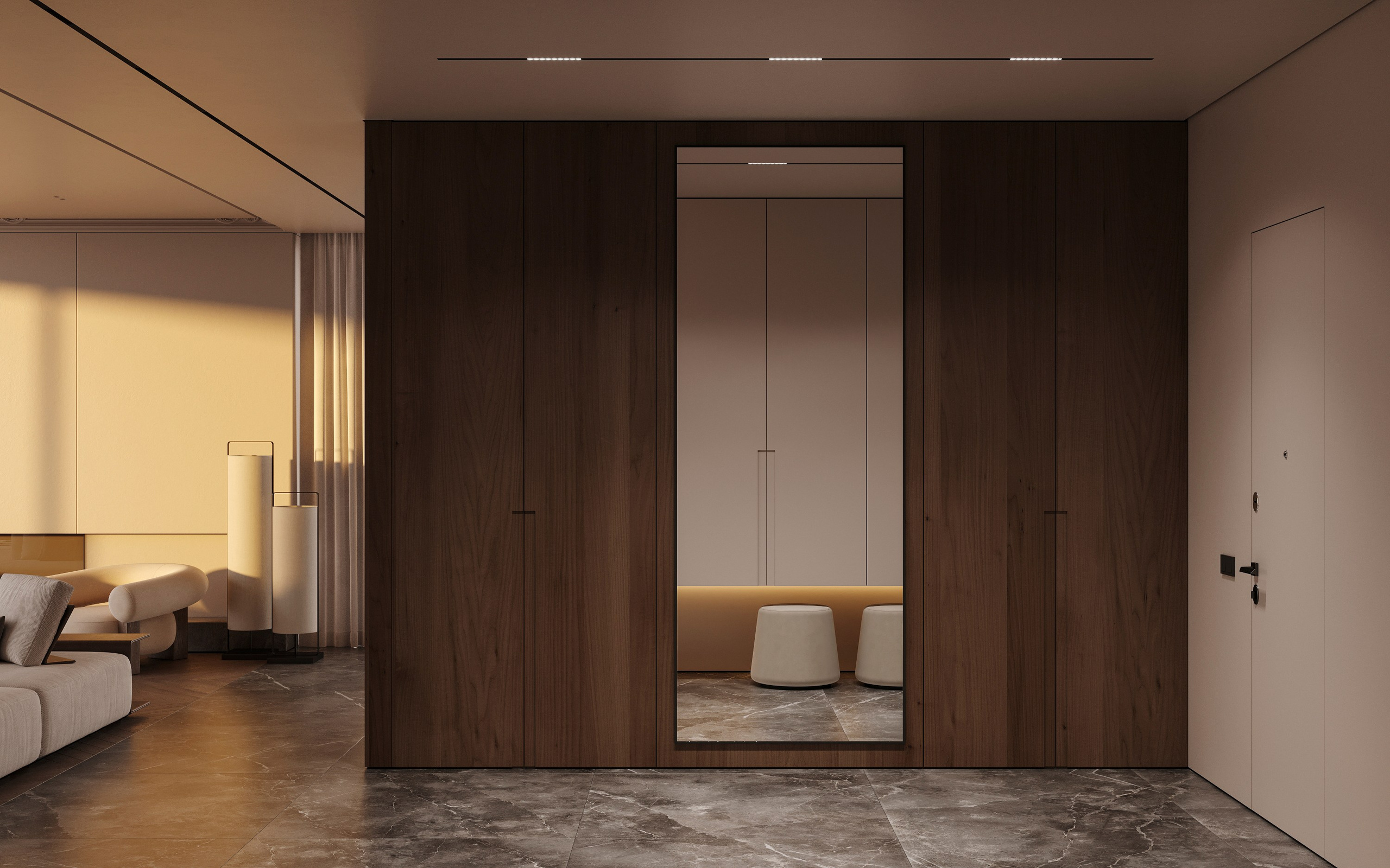 COZY SKYLINE | CONCEPTUAL PROJECT. Interior Visualization by Valerie Stetyukevich