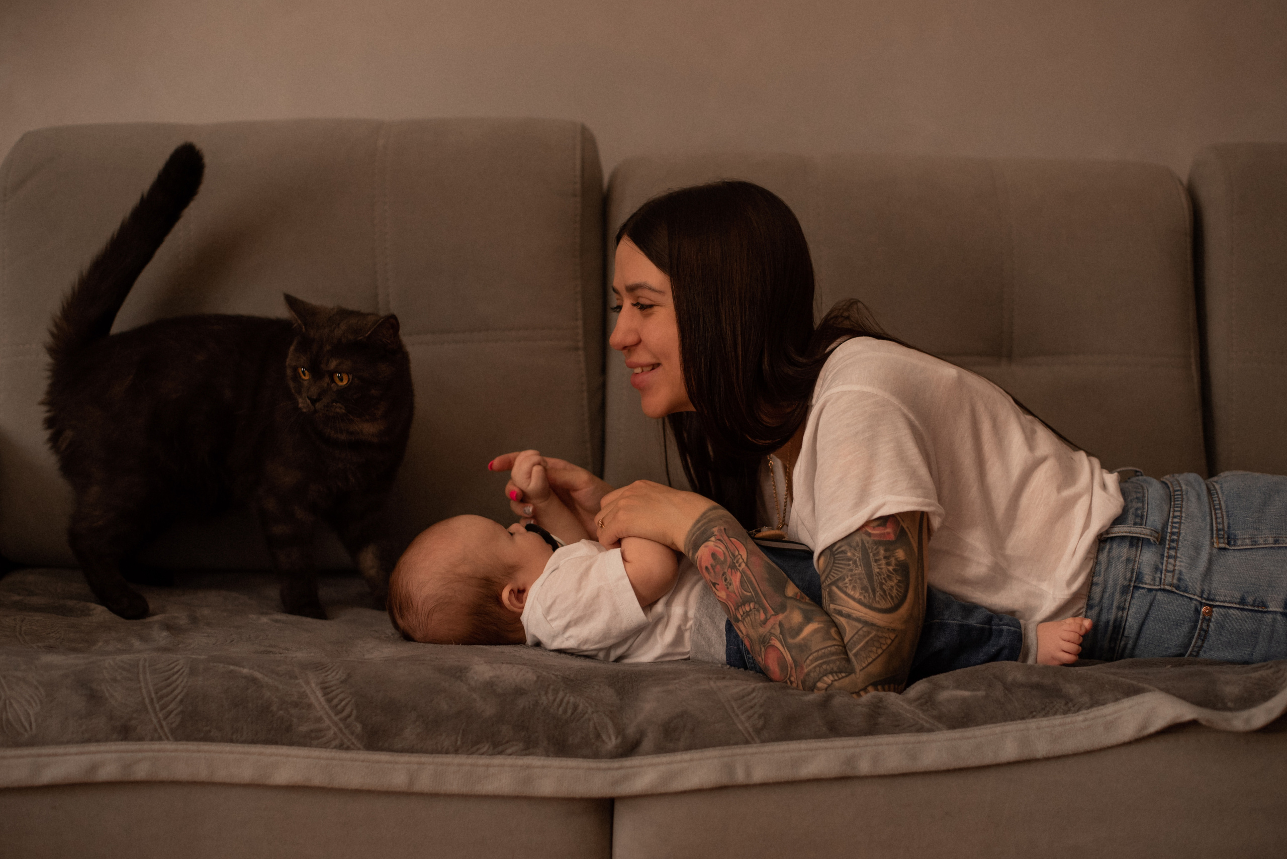 Малыш Мирон с родителями. Фотограф  Потапова Анна