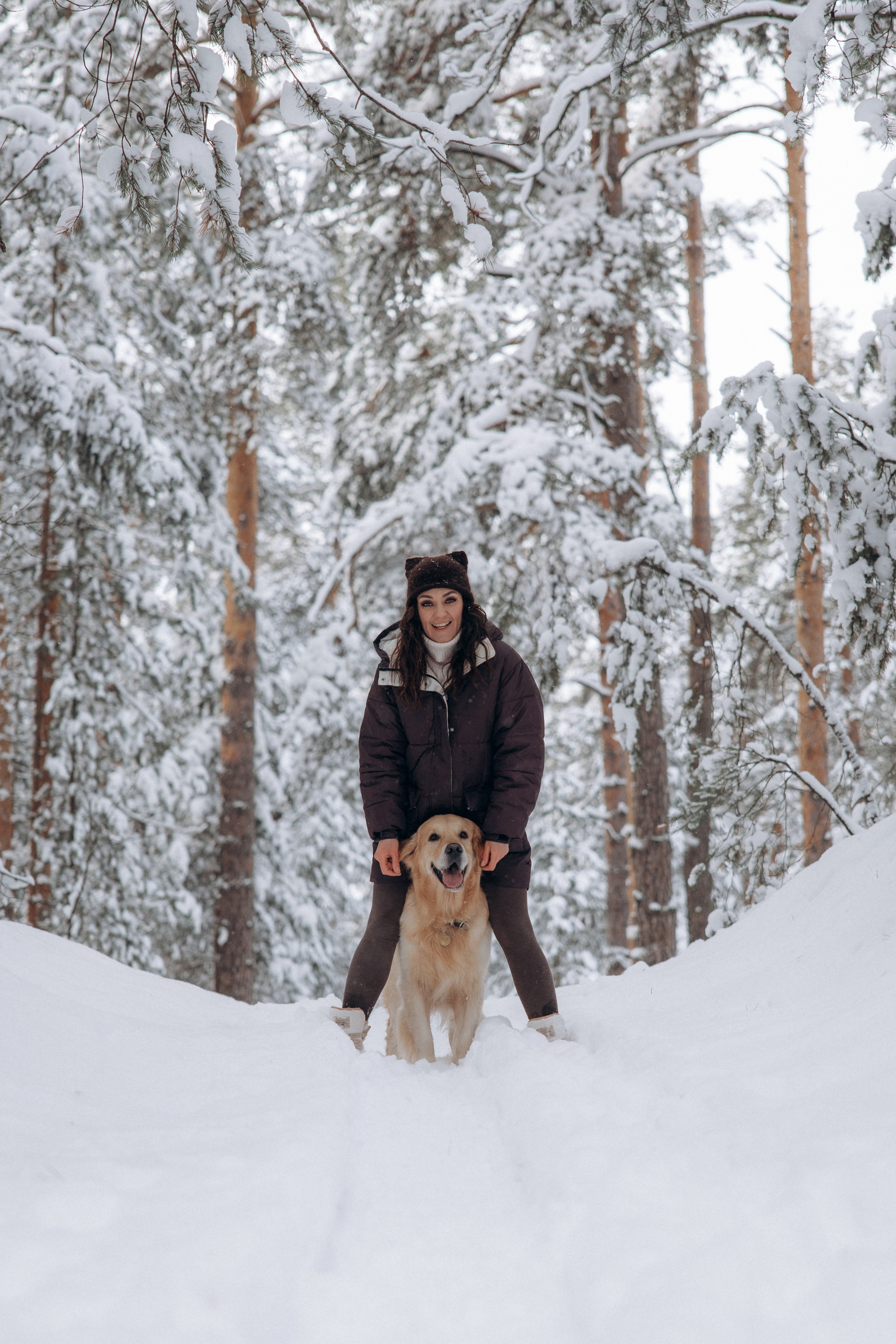 Зимняя история, Света и Чарли. Фотограф анималист в Казани Алина Сулейманова. Фотограф животных