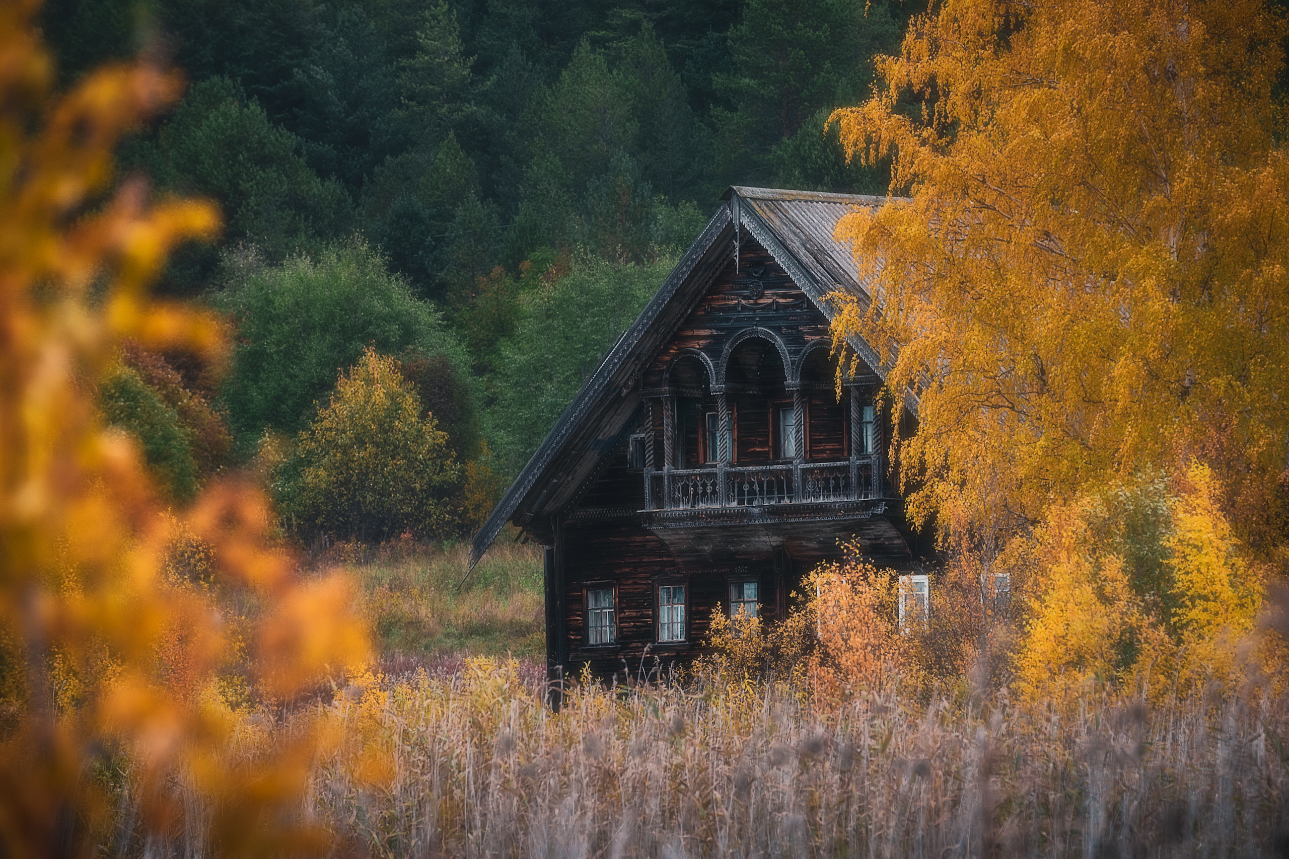 Дом купца П.А. Белоглазова в деревне Тимохово Медвежьегорского района Республики Карелия. Пейзажный фотограф Андрей Баскевич