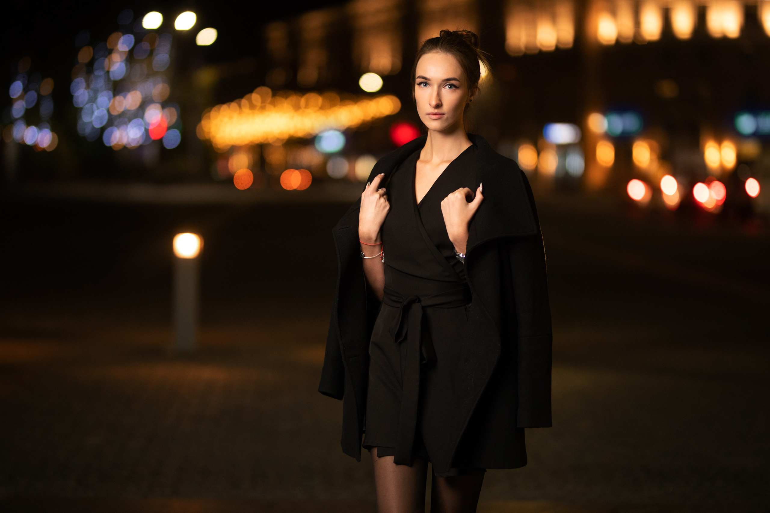 Ночная уличная съемка с Полиной для «себя»