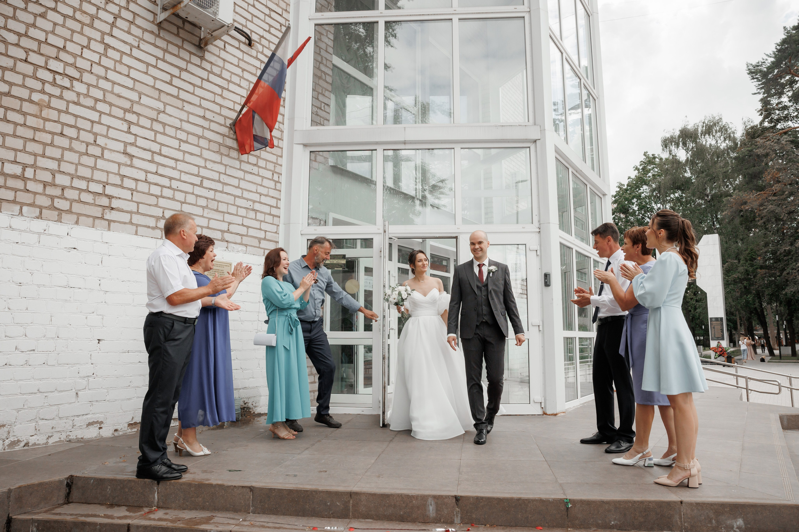 Полина и Дмитрий, загородный клуб «Барин», ЗАГС в г. Пушкино. Свадебный и репортажный фотограф (Москва, Королев и другие)