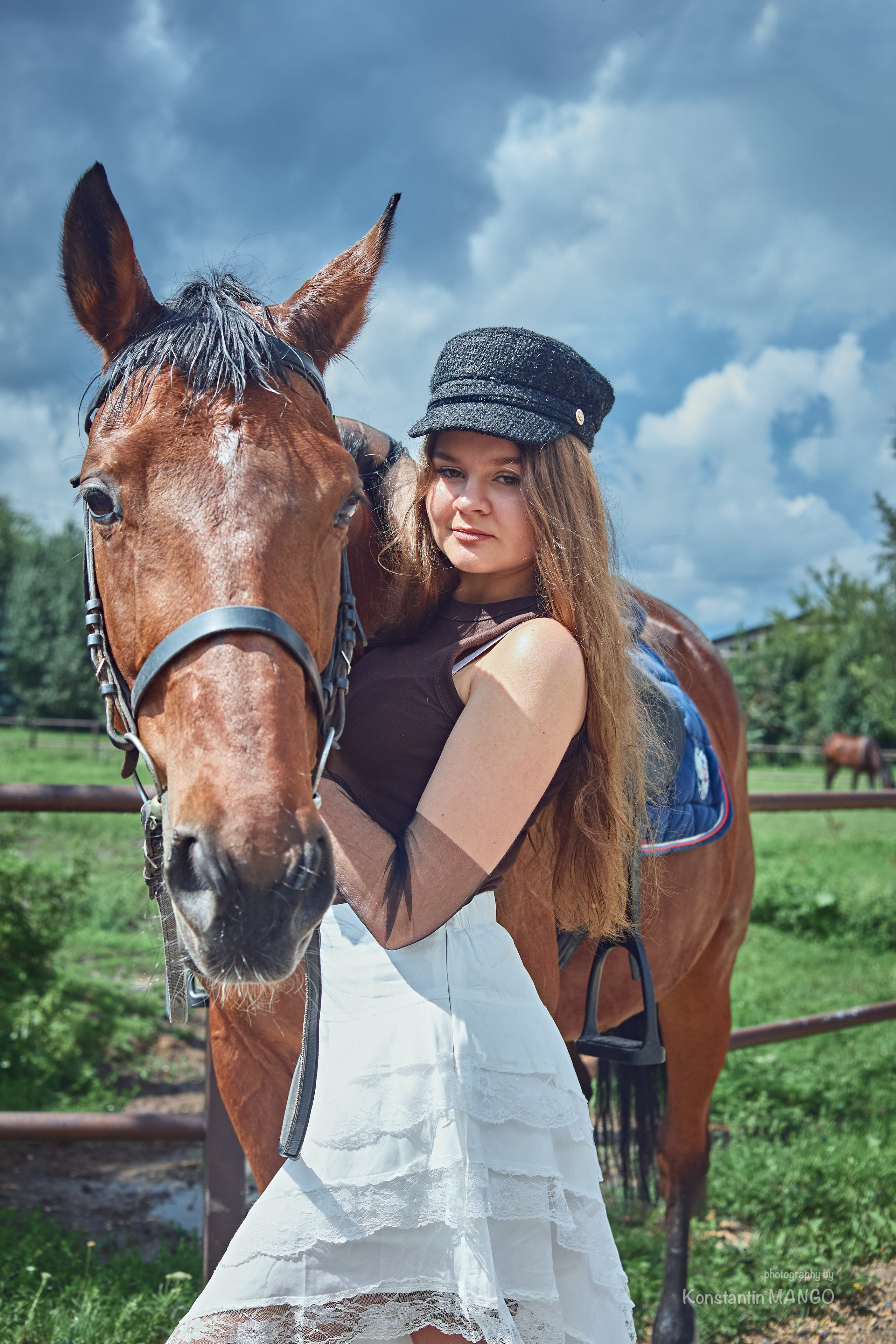 Фотопрогулка для Виктории и Полины на лошадях. Фотограф в Рязани. Свадьба, семейное фото, портрет. Константин Манго