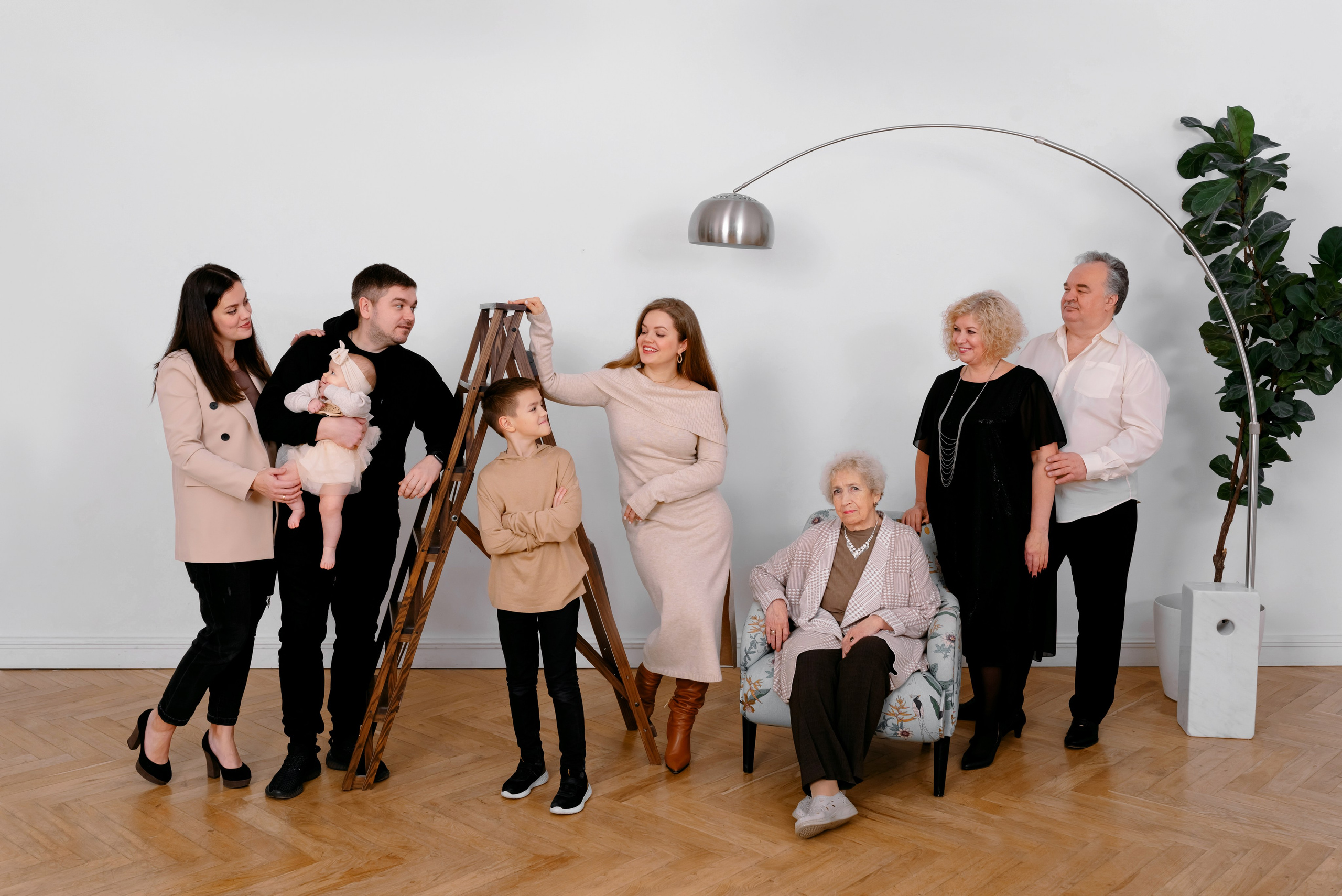 Фотосессия большой семьи. Фотограф Юлия Кондратьева