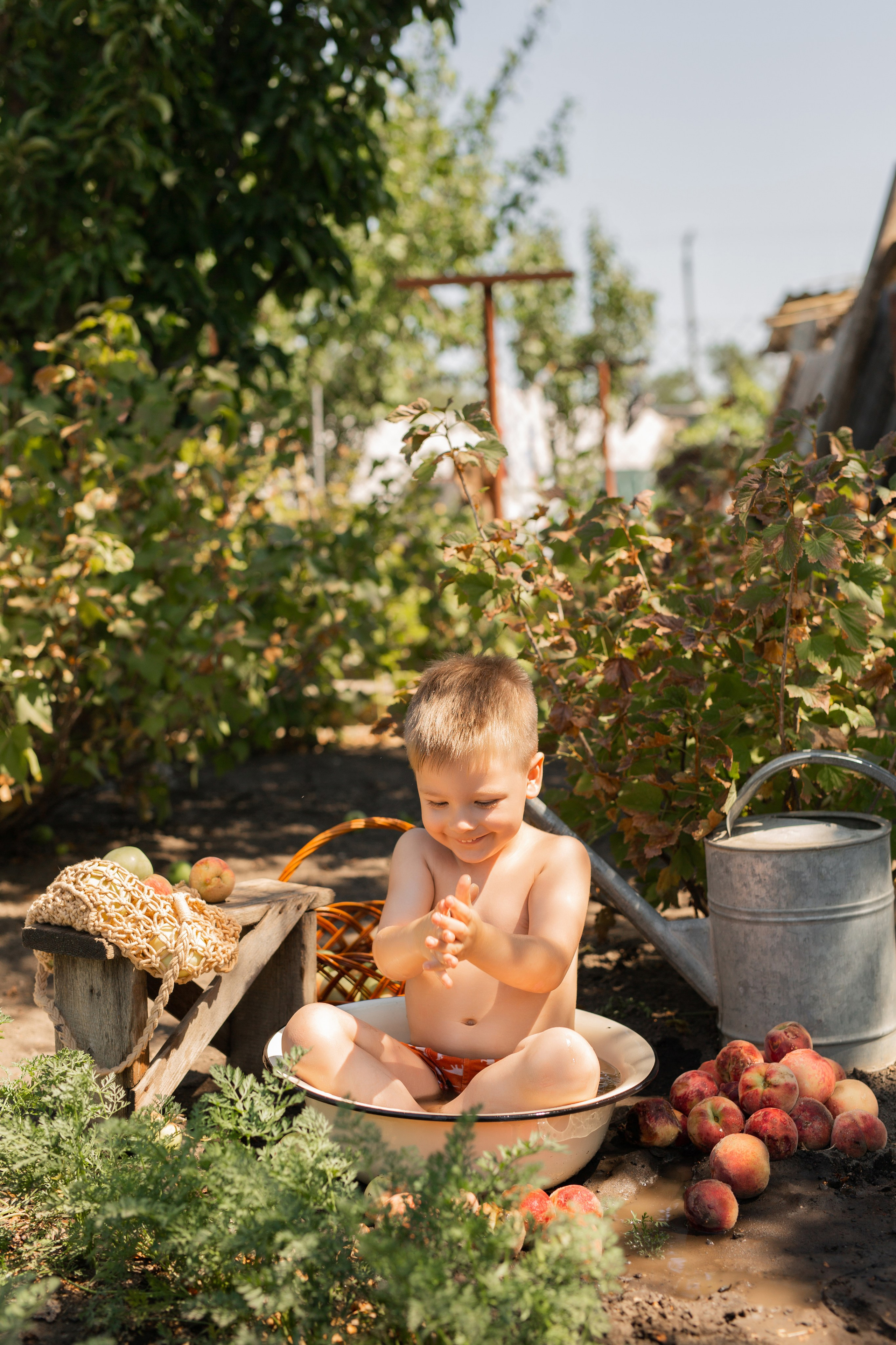 В огороде у бабушки. Семейный фотограф в Каневской Епифанова Ольга