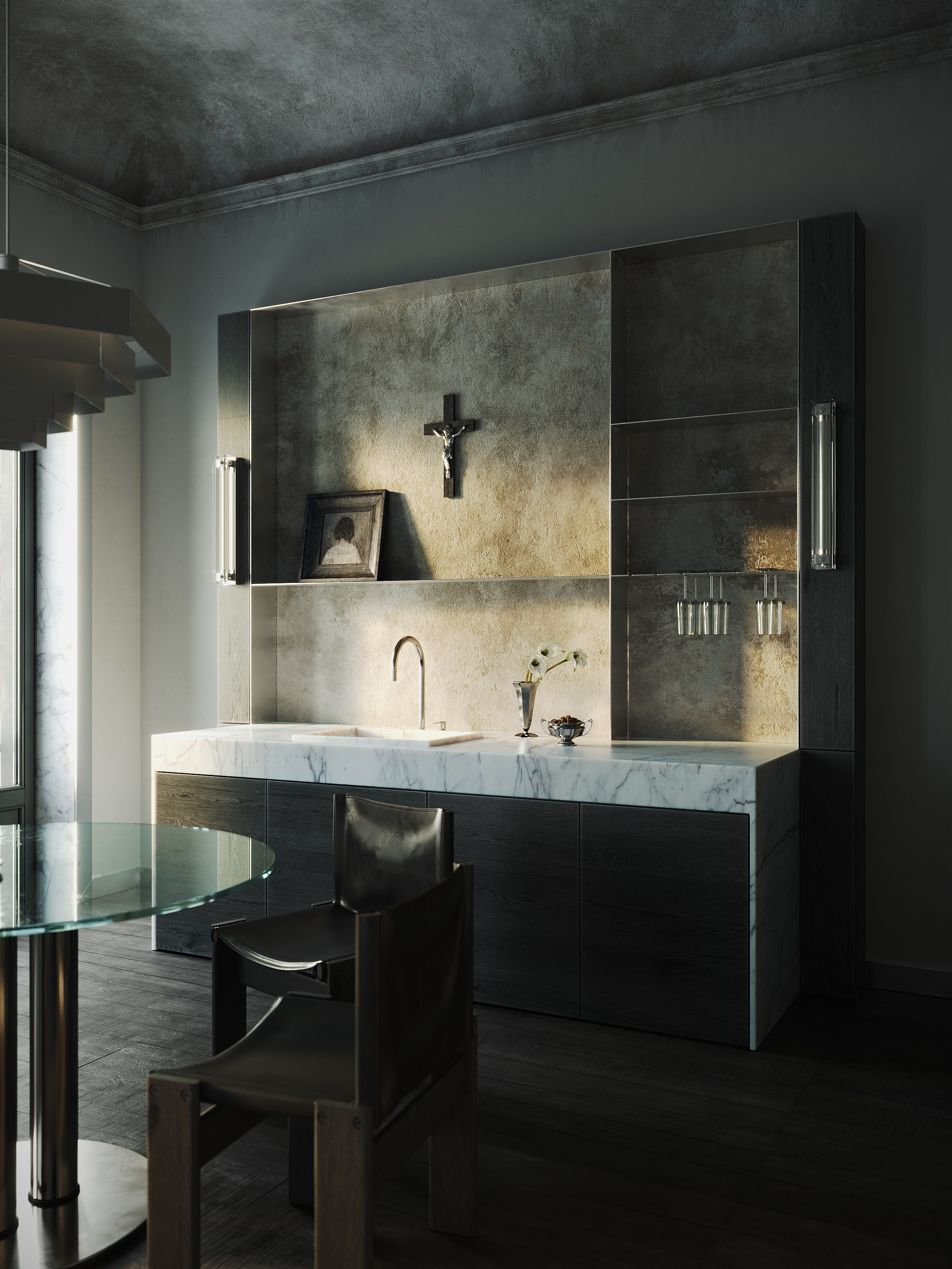 French apartment. VALERIA GORNOSTAEVA. DESIGN AND VISUALIZATION