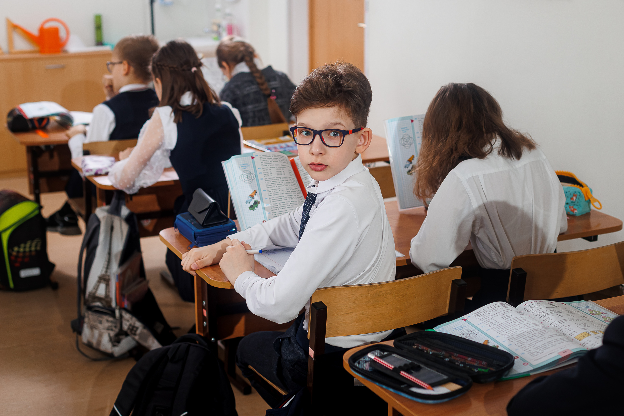 Репортаж на уроках. Семейный и детский фотограф Комина Елена, Власиха, Одинцово