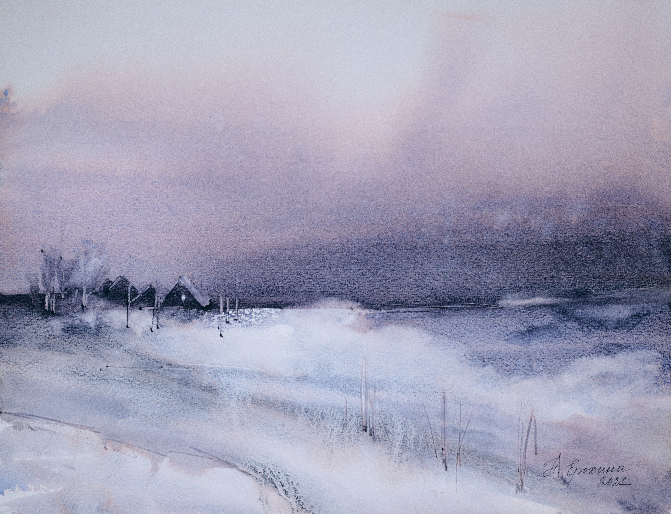 Пейзаж 7 серии ЗИМА (29×39 см) 7 000 р. ГАЛЕРЕЯ