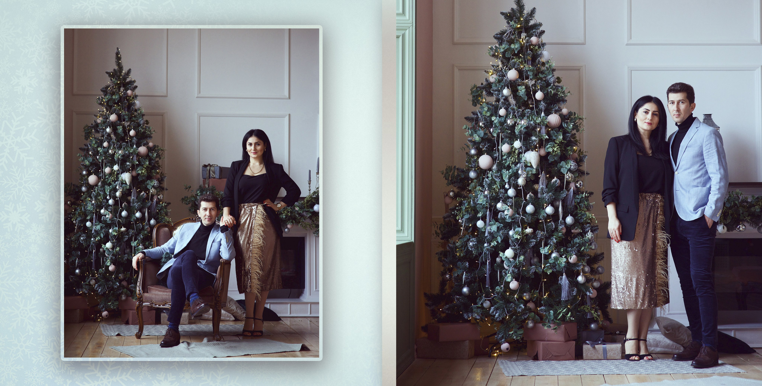 Большая дружная семья в Рождественской фотостудии. Фотохудожник Наталия Кирсанова