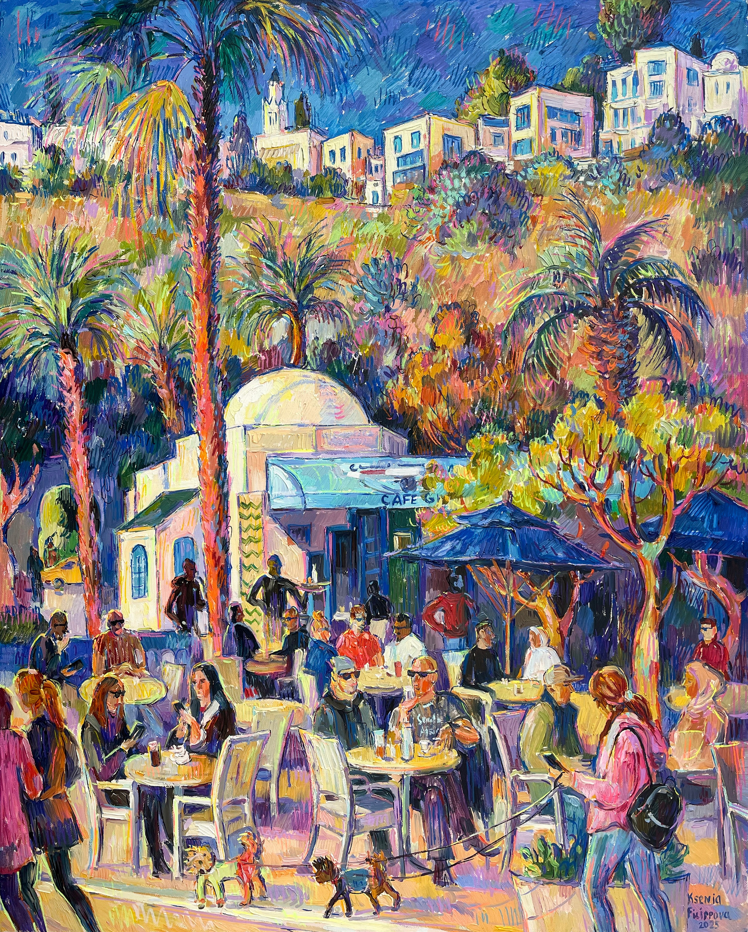 Sidi bou Said. Artist Ksenia Filippova