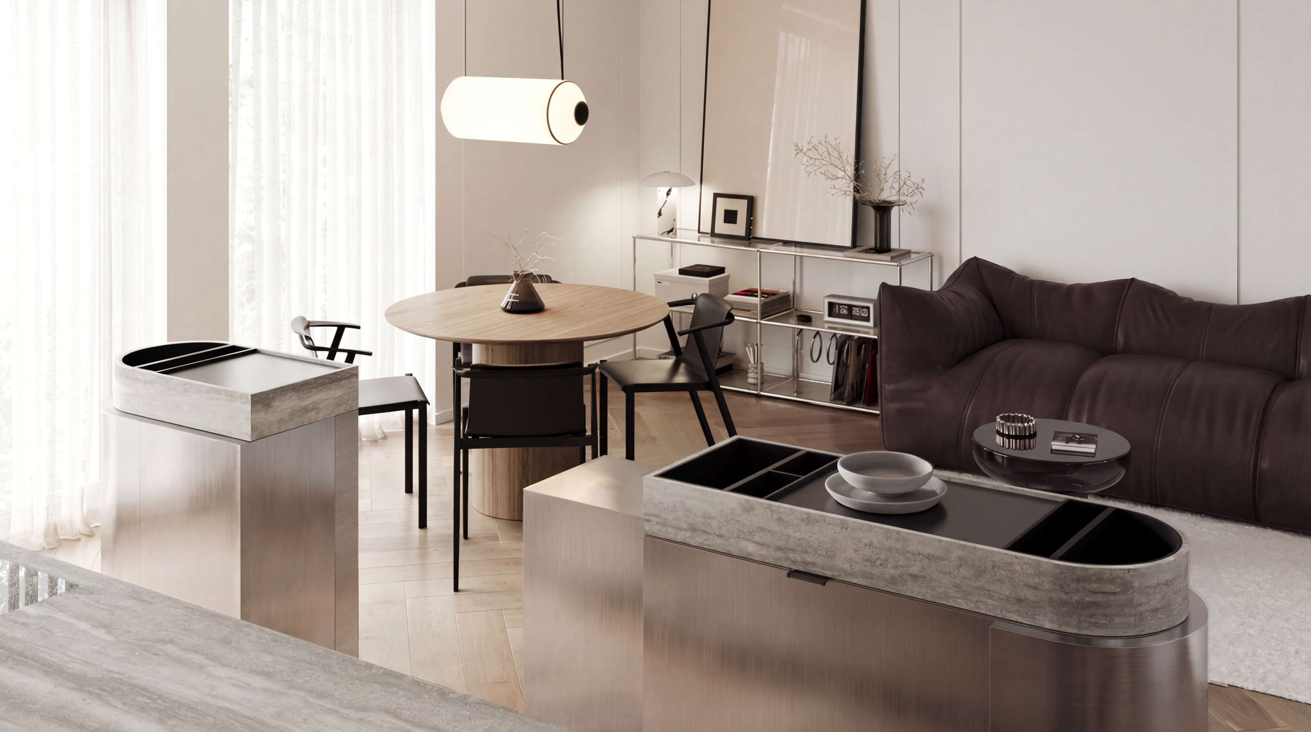 Minimalist Apartment Interior. Глухова Елизавета — 3Д визуализатор & дизайнер интерьеров