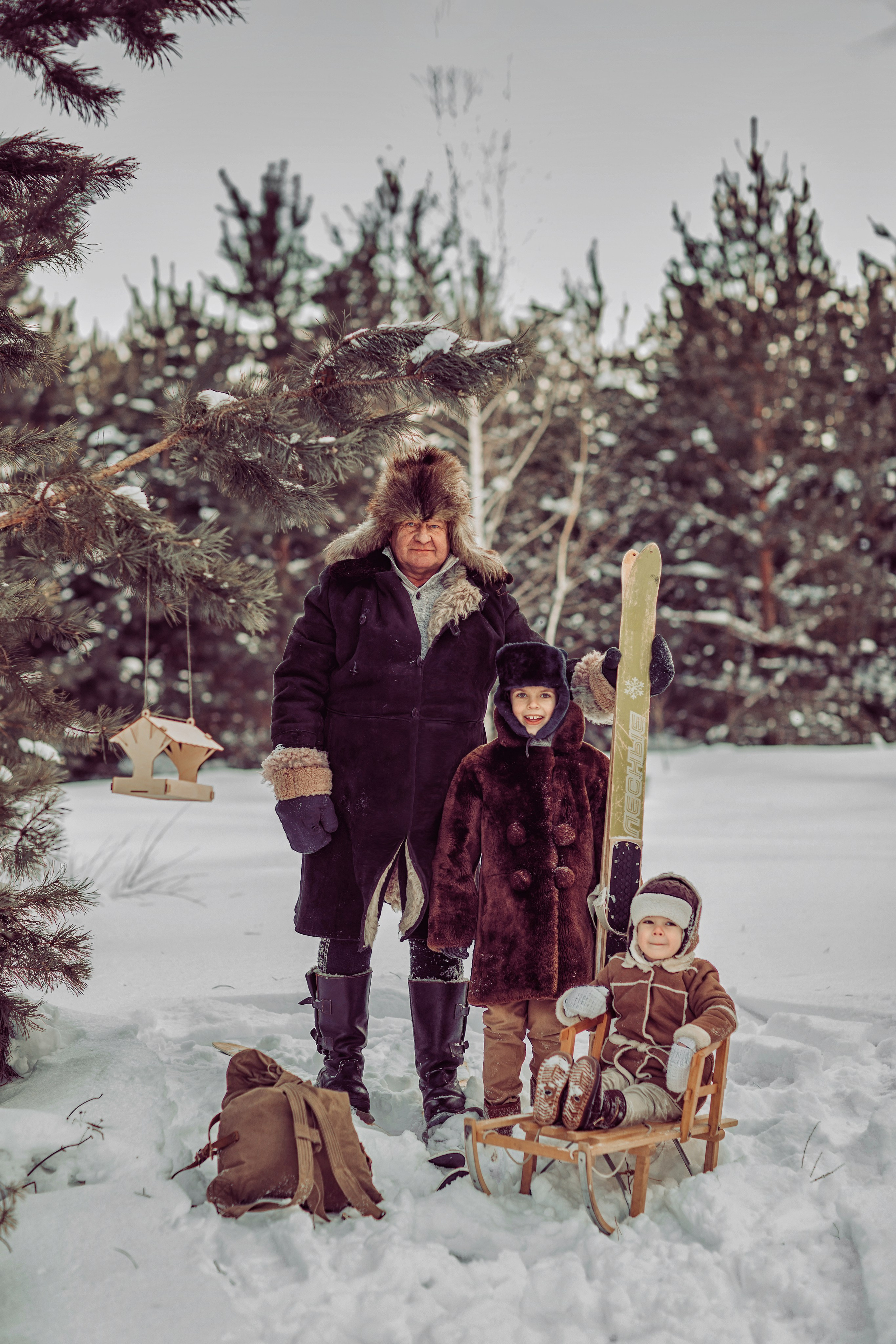 Егерь и внуки. Детский и семейный фотограф в Пензе Лена бешенова