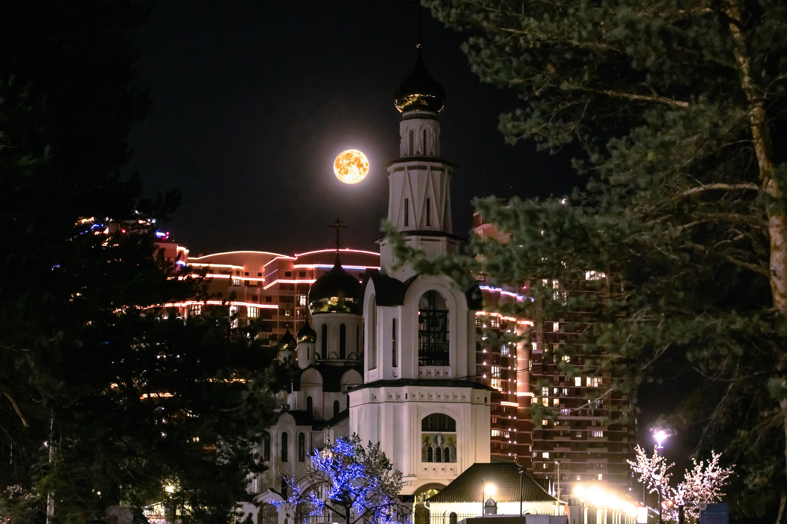 Город в ночи. Фотограф Елена Вишневская (Ушакова) Нефтеюганск, Сургут, Тюмень