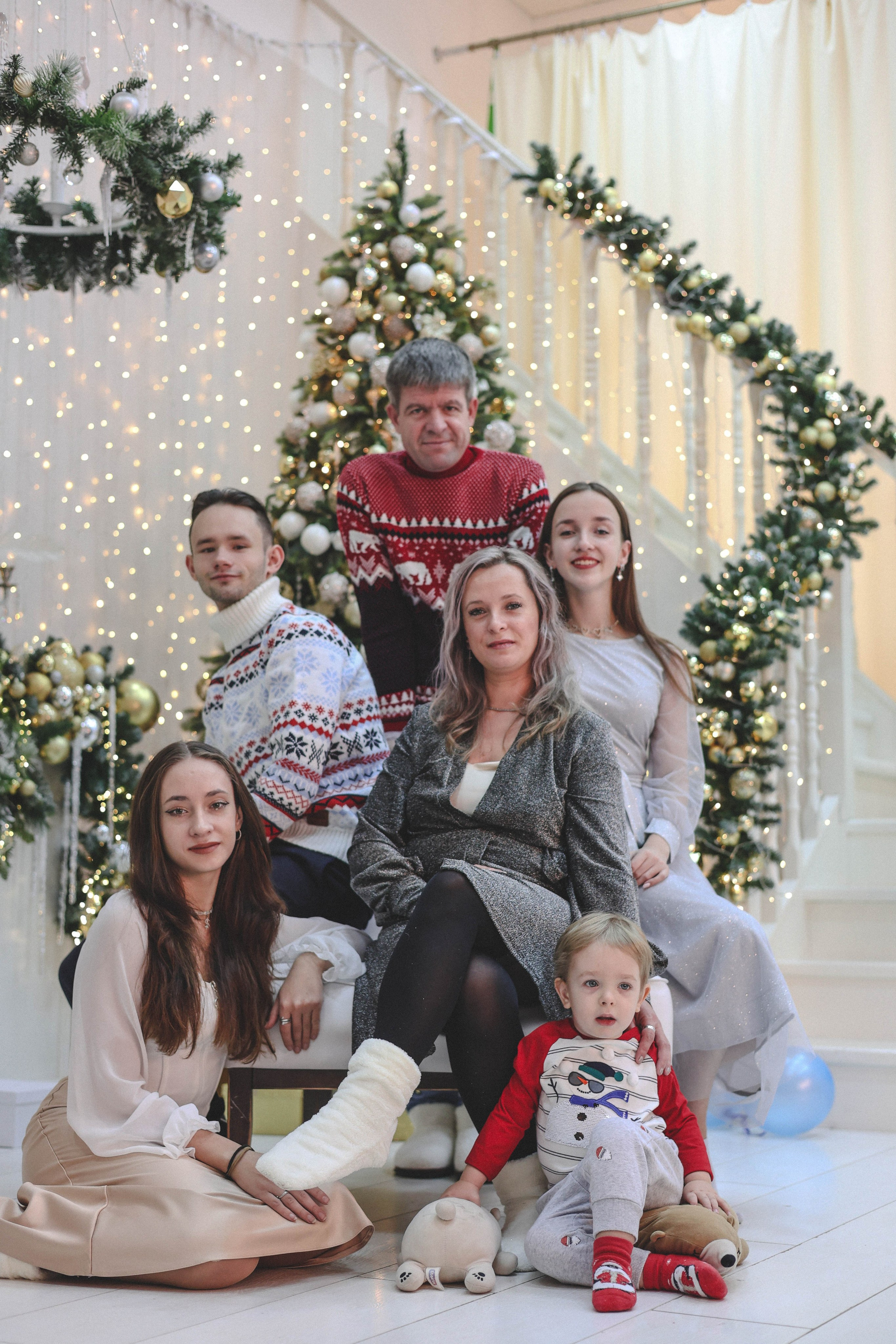Новогодняя история «Ирина и ее семья». Фотограф в Москве Анастасия Калинина