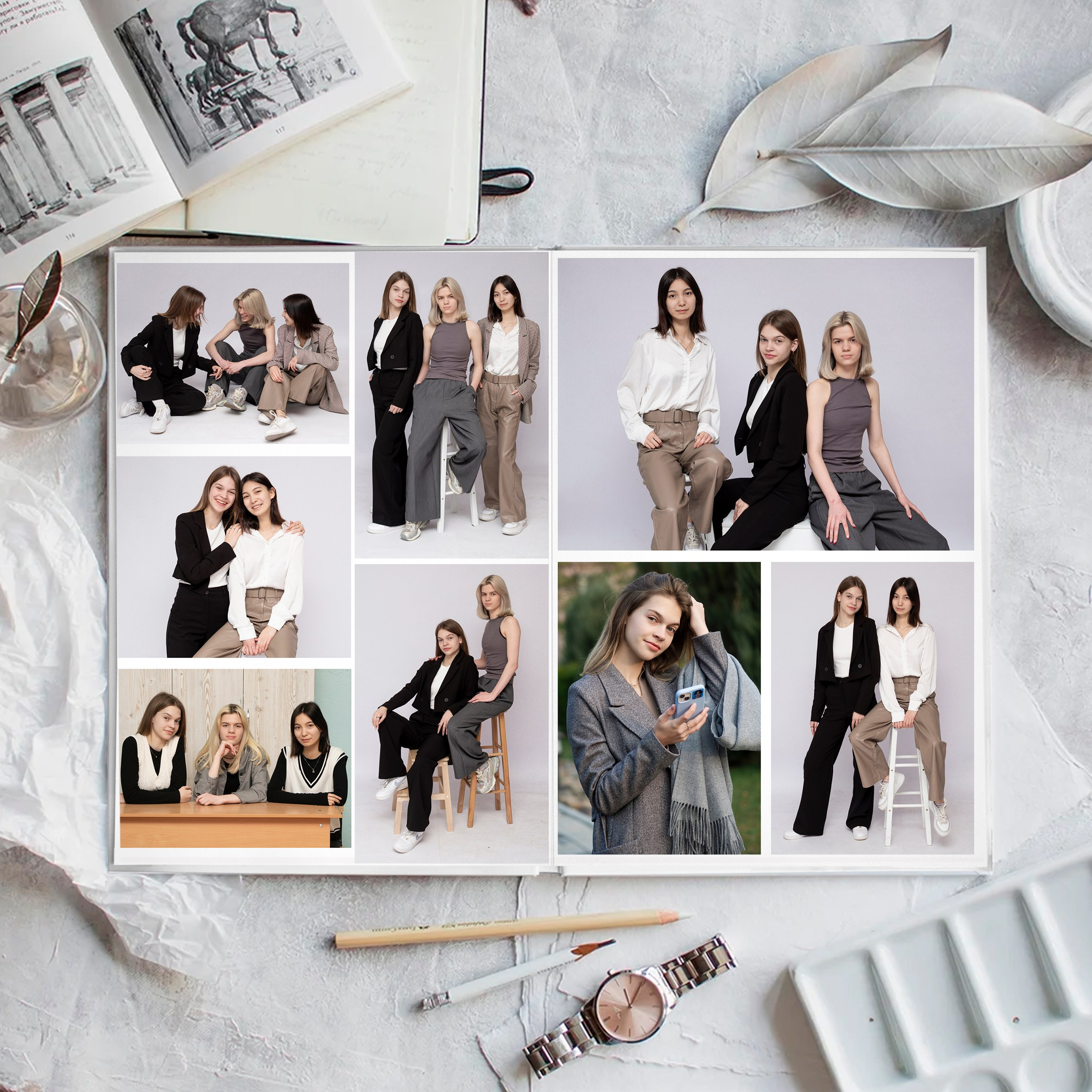 Альбом 3 разворота Старшая школа. Выпускные Альбомы и Фотосессии п. Кавалерово