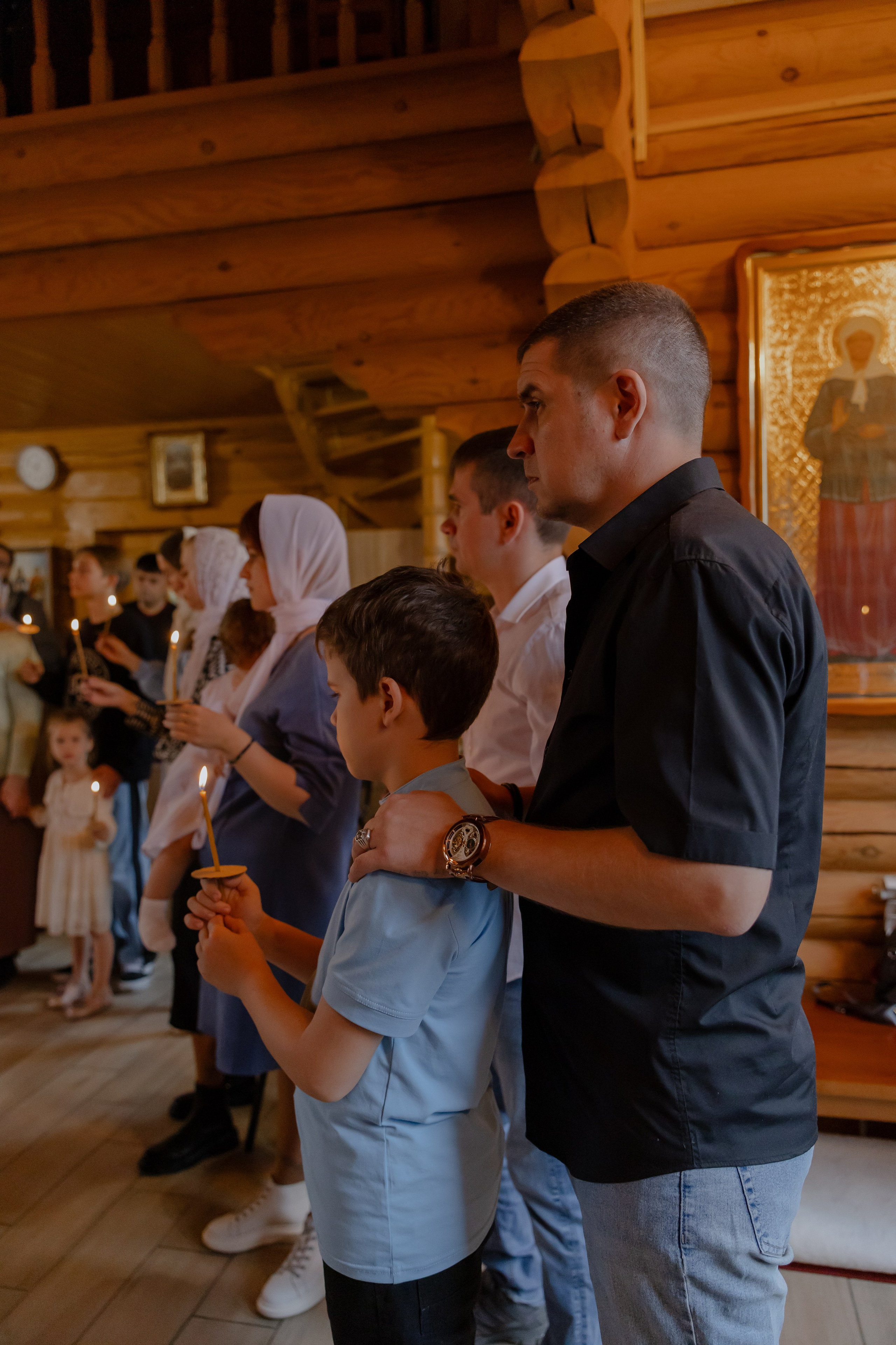 Крещение в храме Георгия Победоносца. Фотограф в Новосибирске Екатерина Васильева