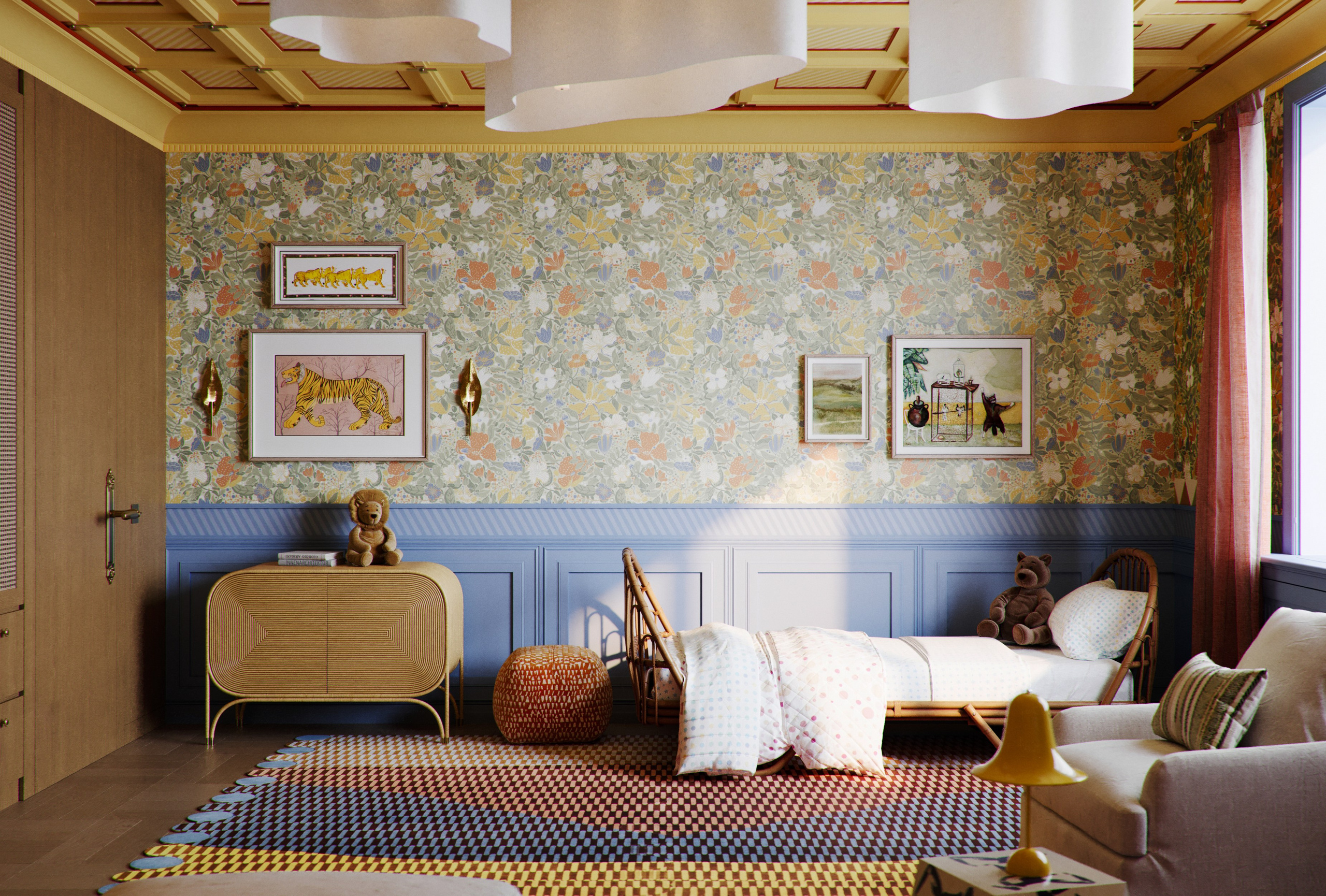 Детская спальня в частном доме 45 m². SHAIMERDINOVA INTERIORS