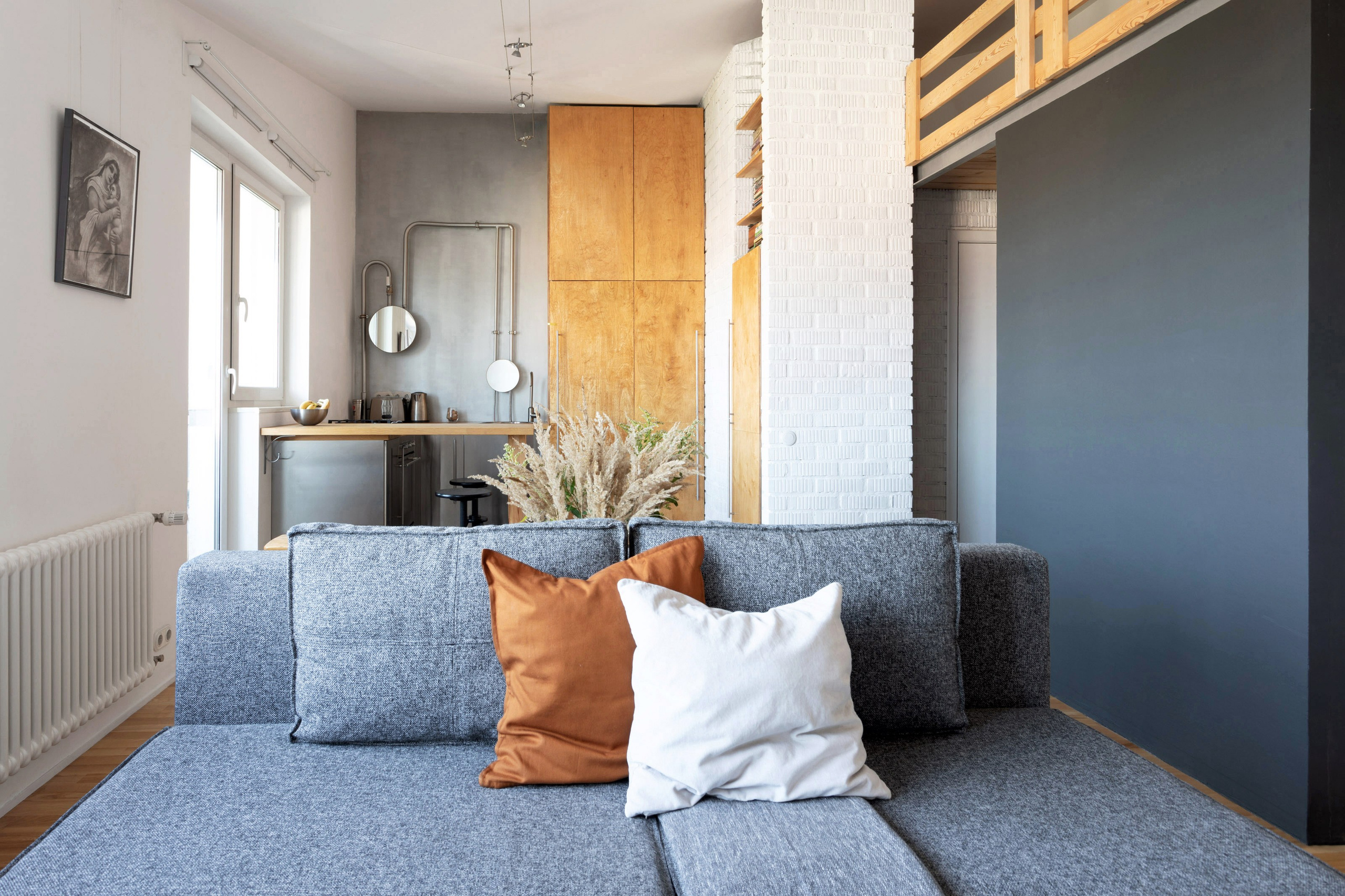 Mezzanine 2-level flat Moscow. Интерьерный архитектурный фотограф | interior architectural photographer