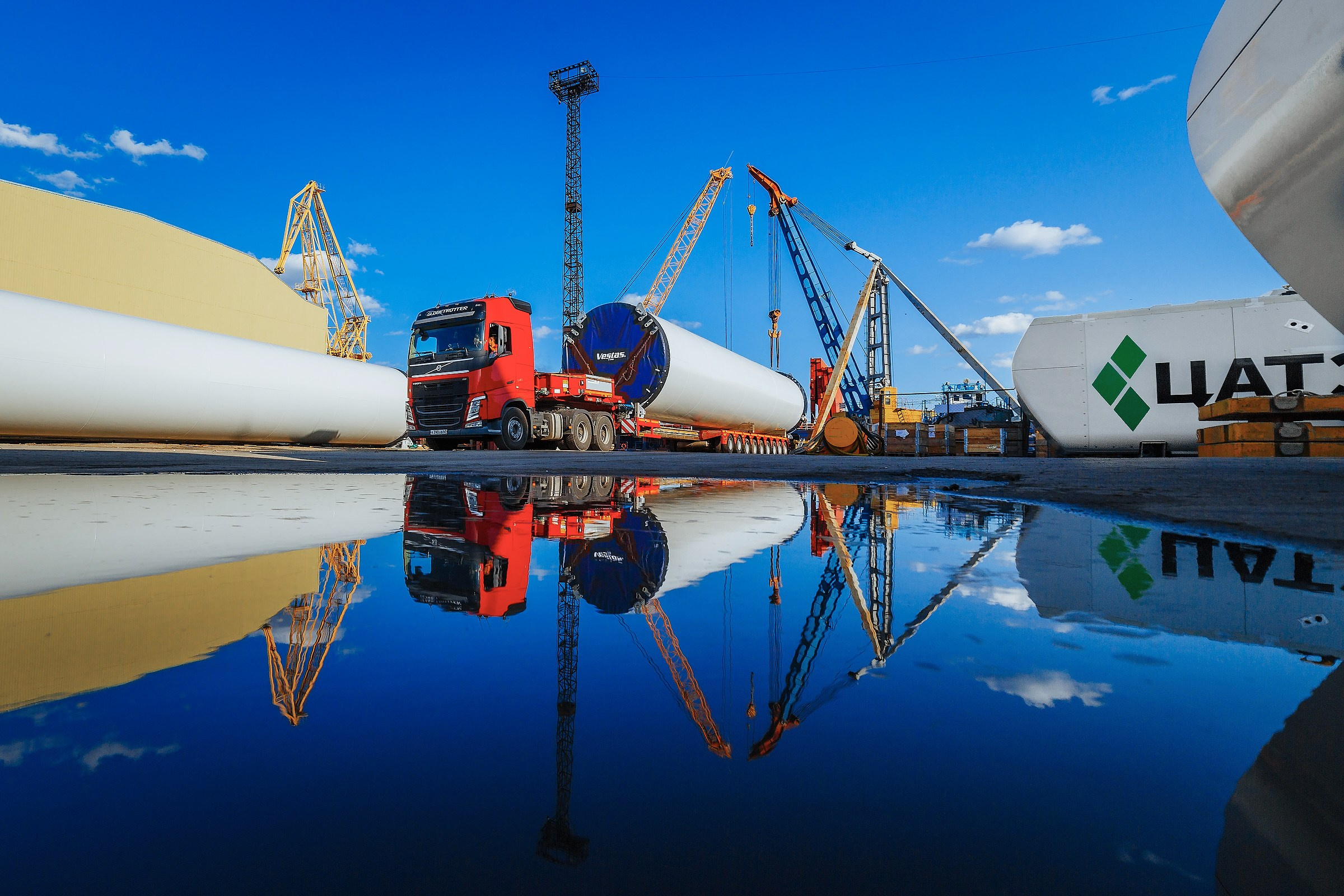 MAMMOET транспортировка ветрогенераторов VESTAS в Казахстан. Фотограф на мероприятие, свадьбу в Тольятти, Самара | Демотченко Андрей