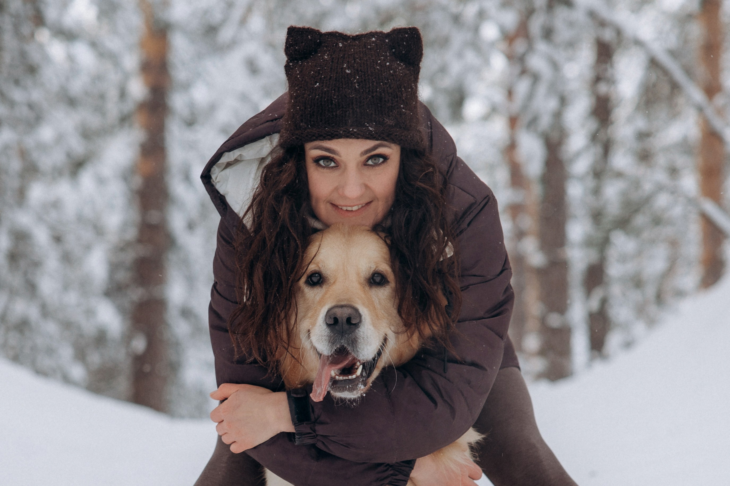 Зимняя история, Света и Чарли. Фотограф анималист в Казани Алина Сулейманова. Фотограф животных
