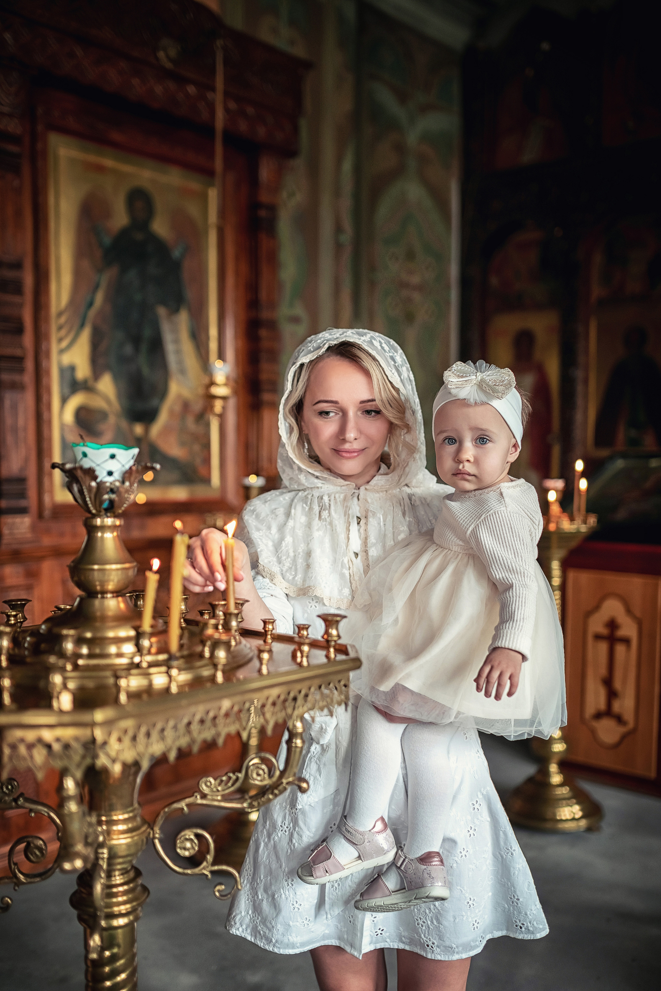 Крещение в храме Троицы Живоначальной в Карачарове 21.08.2021. Фотограф крещения и венчания Антонова Надежда г. Москва