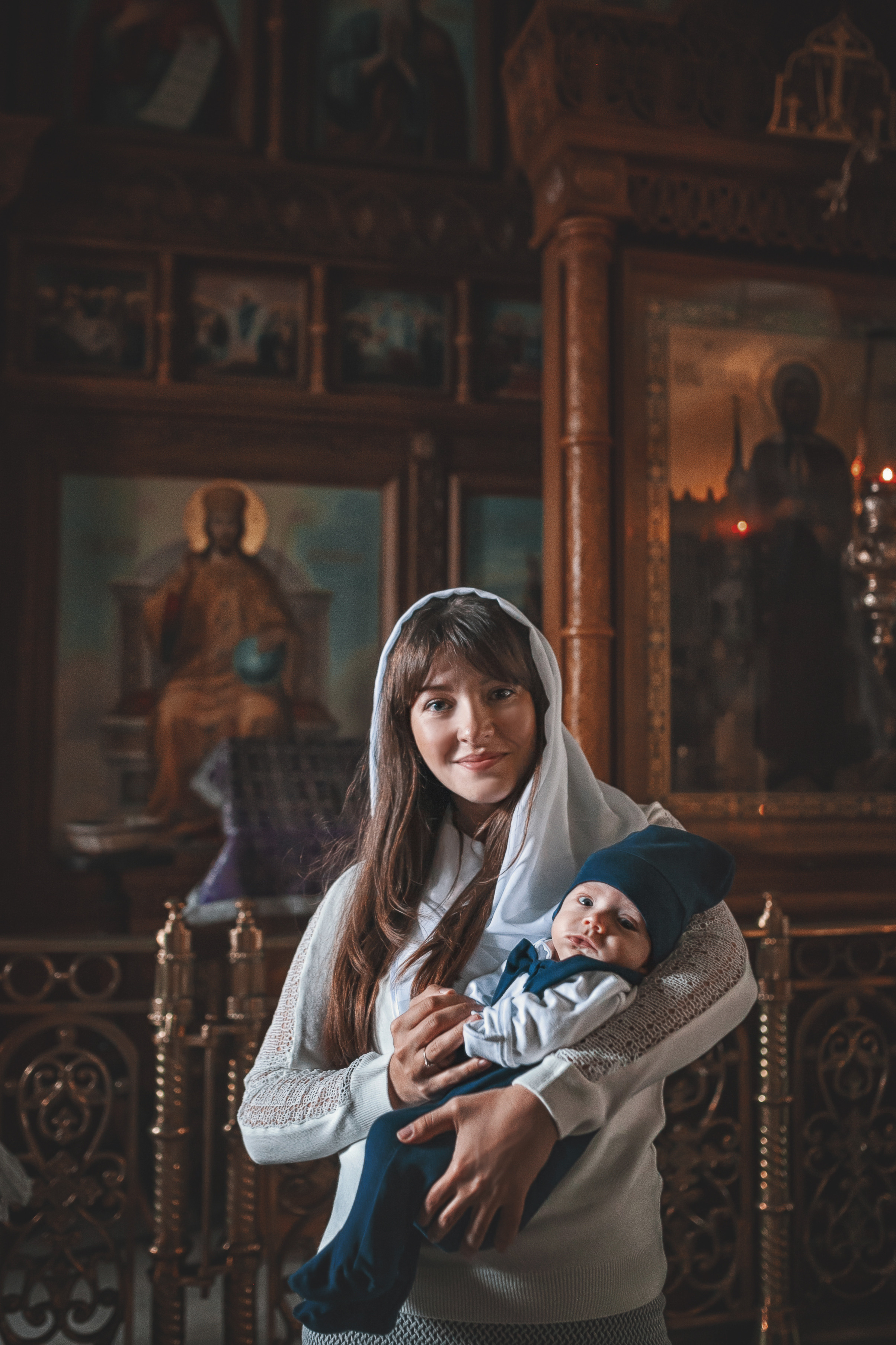 Крещение в храме Владимирской иконы Божьей Матери в Мытищах 1.10.2019. Фотограф крещения и венчания Антонова Надежда г. Москва