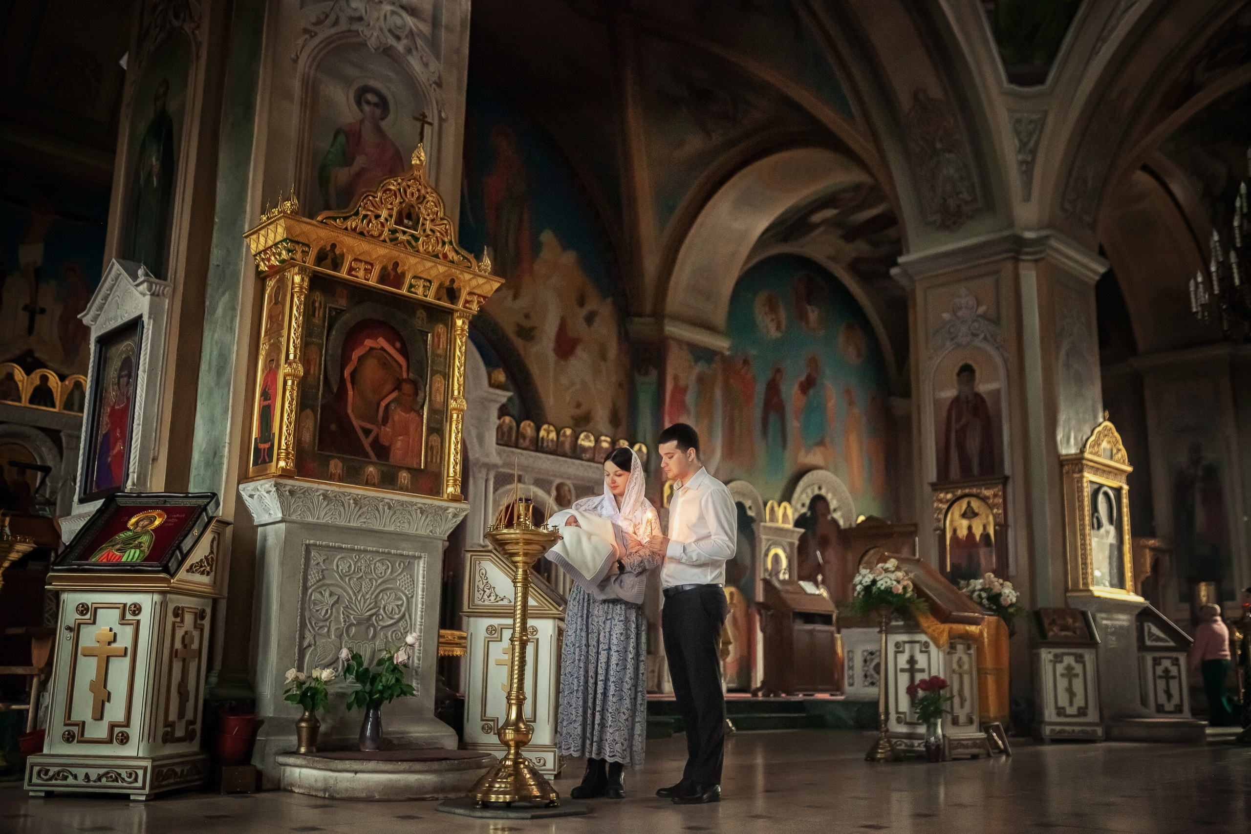 Крещение в храме Флора и Лавра в селе Ям 07.12.2019. Фотограф крещения и венчания Антонова Надежда г. Москва