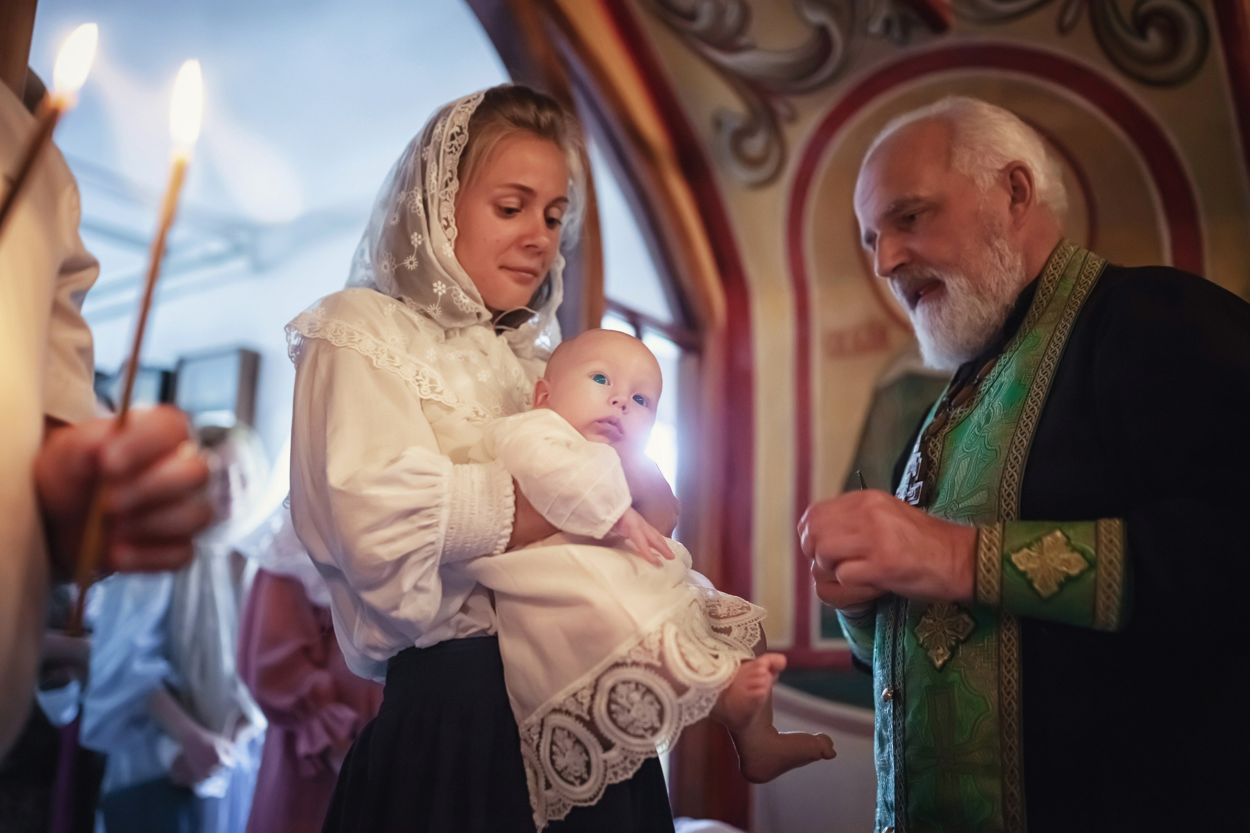 Крещение в храме Сергия Радонежского в Комягино 2020. Фотограф крещения и венчания Антонова Надежда г. Москва