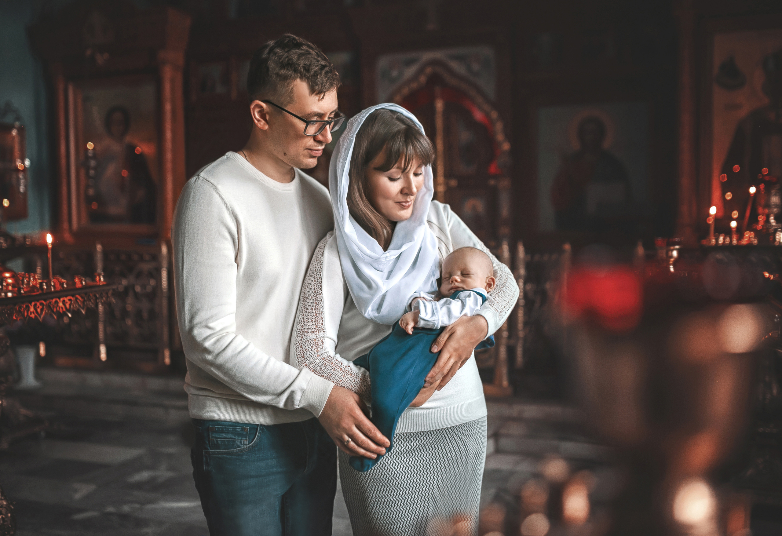 Крещение в храме Владимирской иконы Божьей Матери в Мытищах 1.10.2019. Фотограф крещения и венчания Антонова Надежда г. Москва