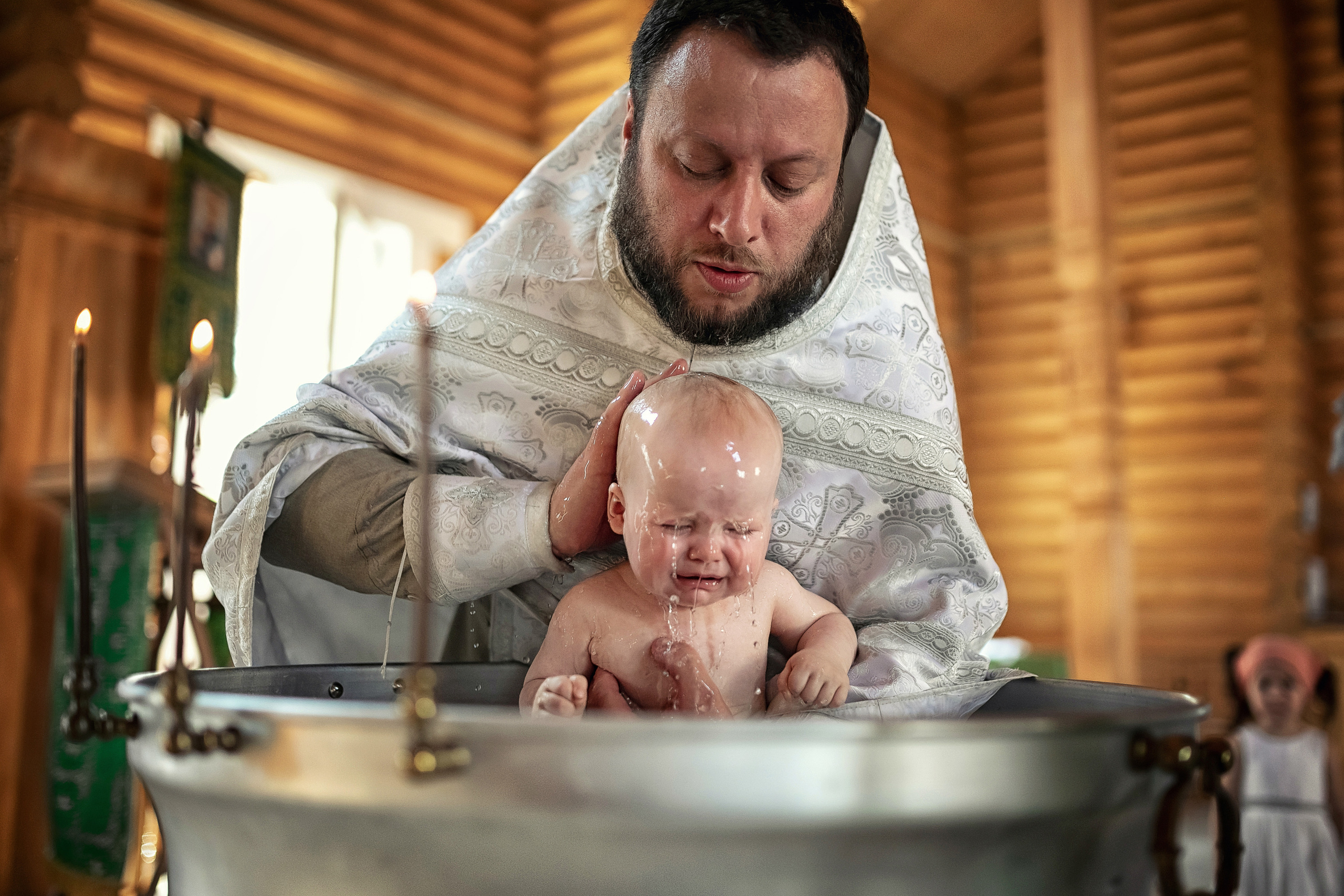 Крещение в храме Преподобного Сергия Радонежского и мученика Валентина. Фотограф крещения и венчания Антонова Надежда г. Москва