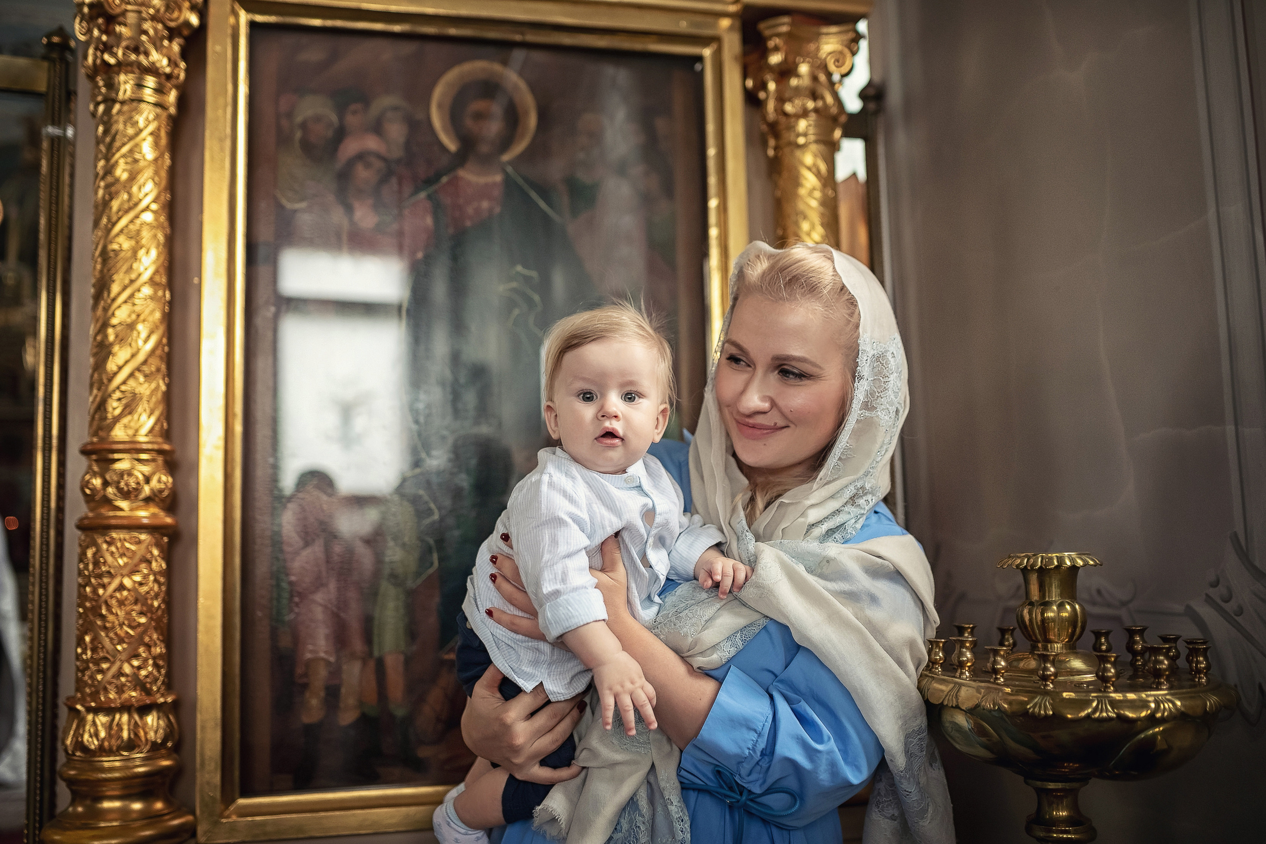 Крещение в Богоявленском кафедральном соборе в Елохове 17.10.2020. Фотограф крещения и венчания Антонова Надежда г. Москва