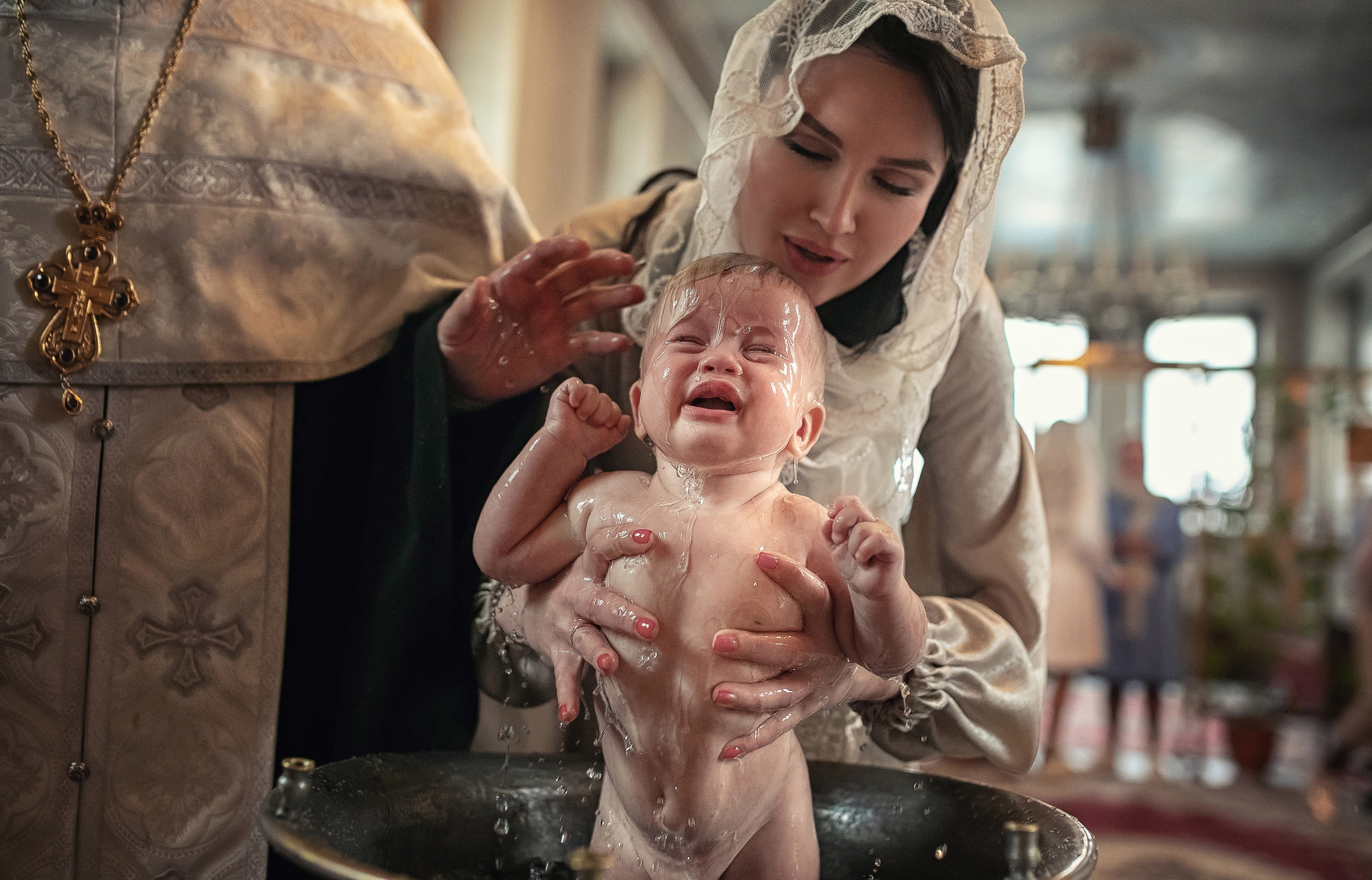 Крещение в Богоявленском кафедральном соборе в Елохове 17.10.2020. Фотограф крещения и венчания Антонова Надежда г. Москва