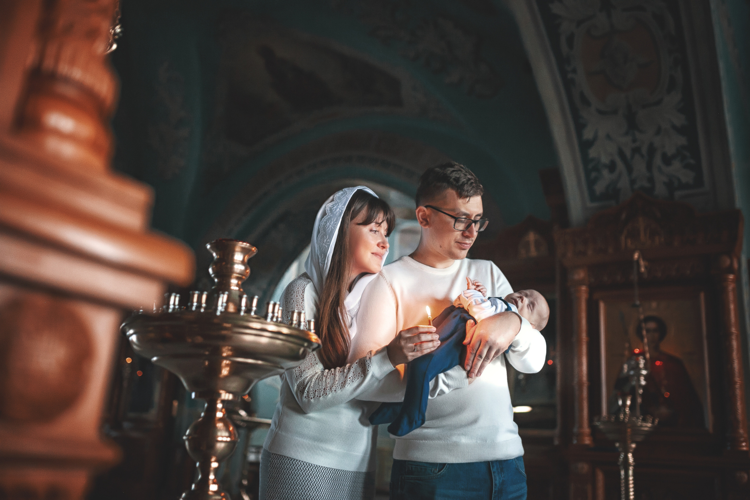 Крещение в храме Владимирской иконы Божьей Матери в Мытищах 1.10.2019. Фотограф крещения и венчания Антонова Надежда г. Москва