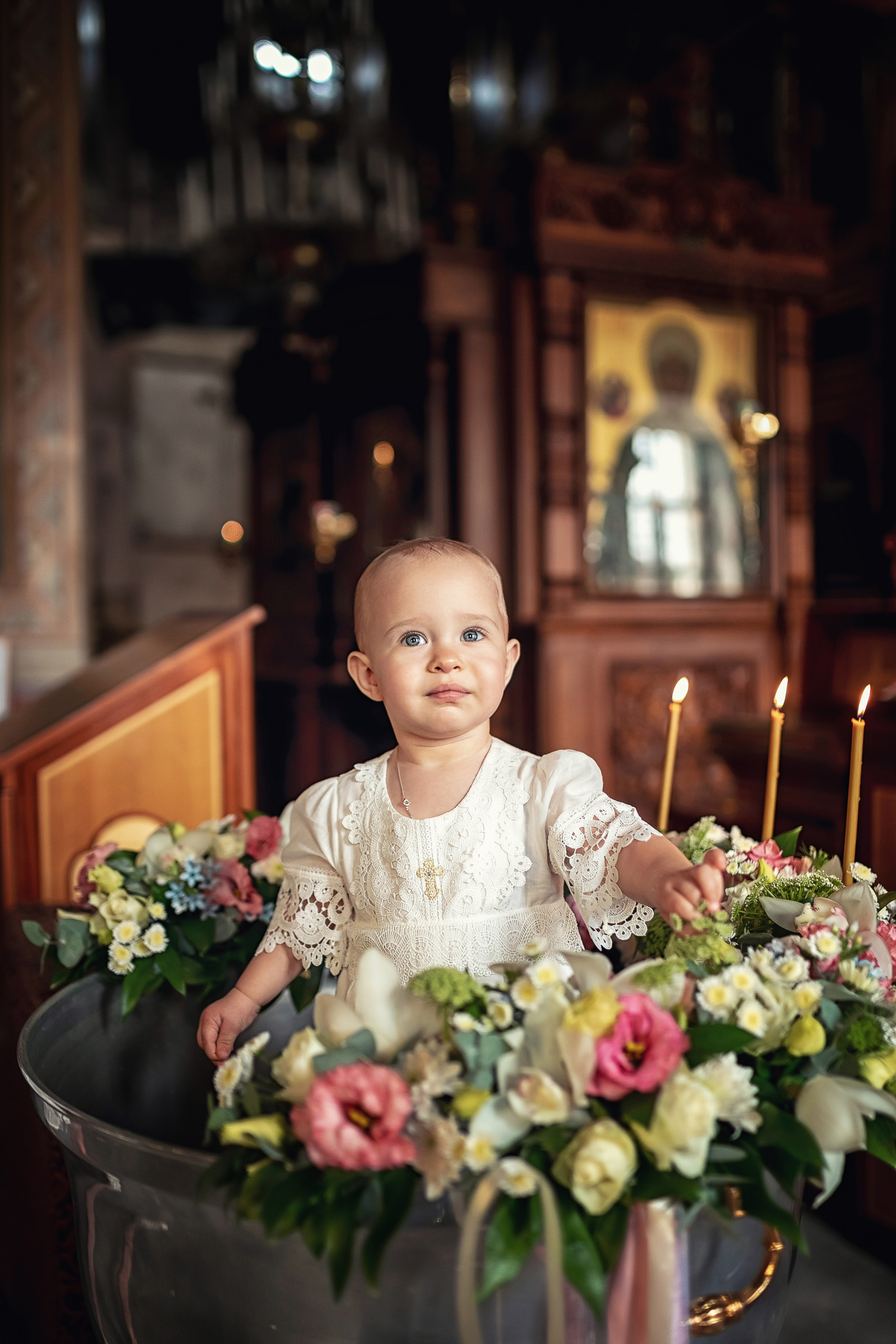 Крещение в храме Троицы Живоначальной в Карачарове 21.08.2021. Фотограф крещения и венчания Антонова Надежда г. Москва