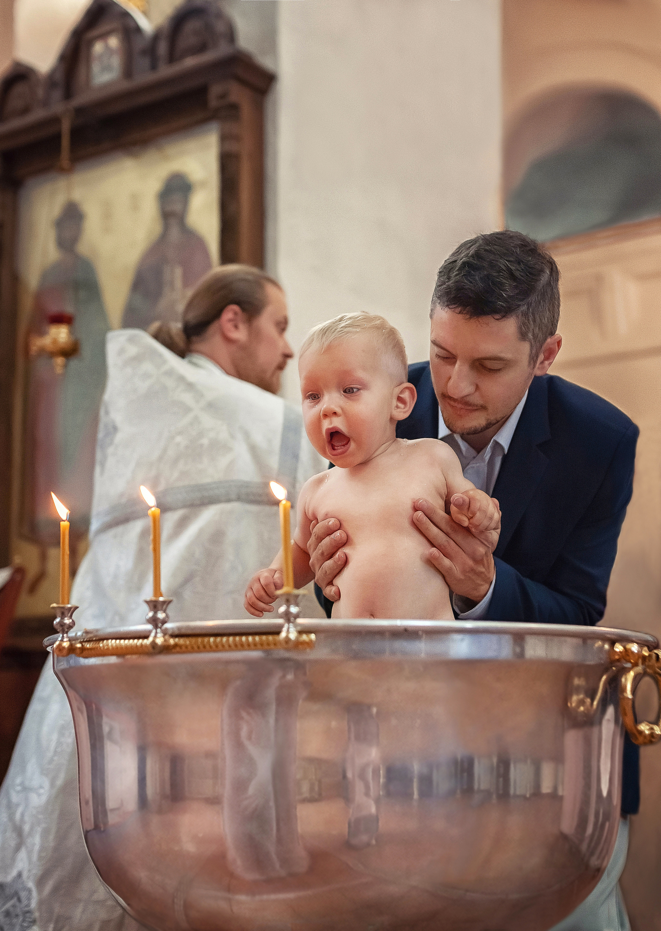 Крещение в храме Благовещения Пресвятой Богородицы в Тайнинском 2020. Фотограф крещения и венчания Антонова Надежда г. Москва