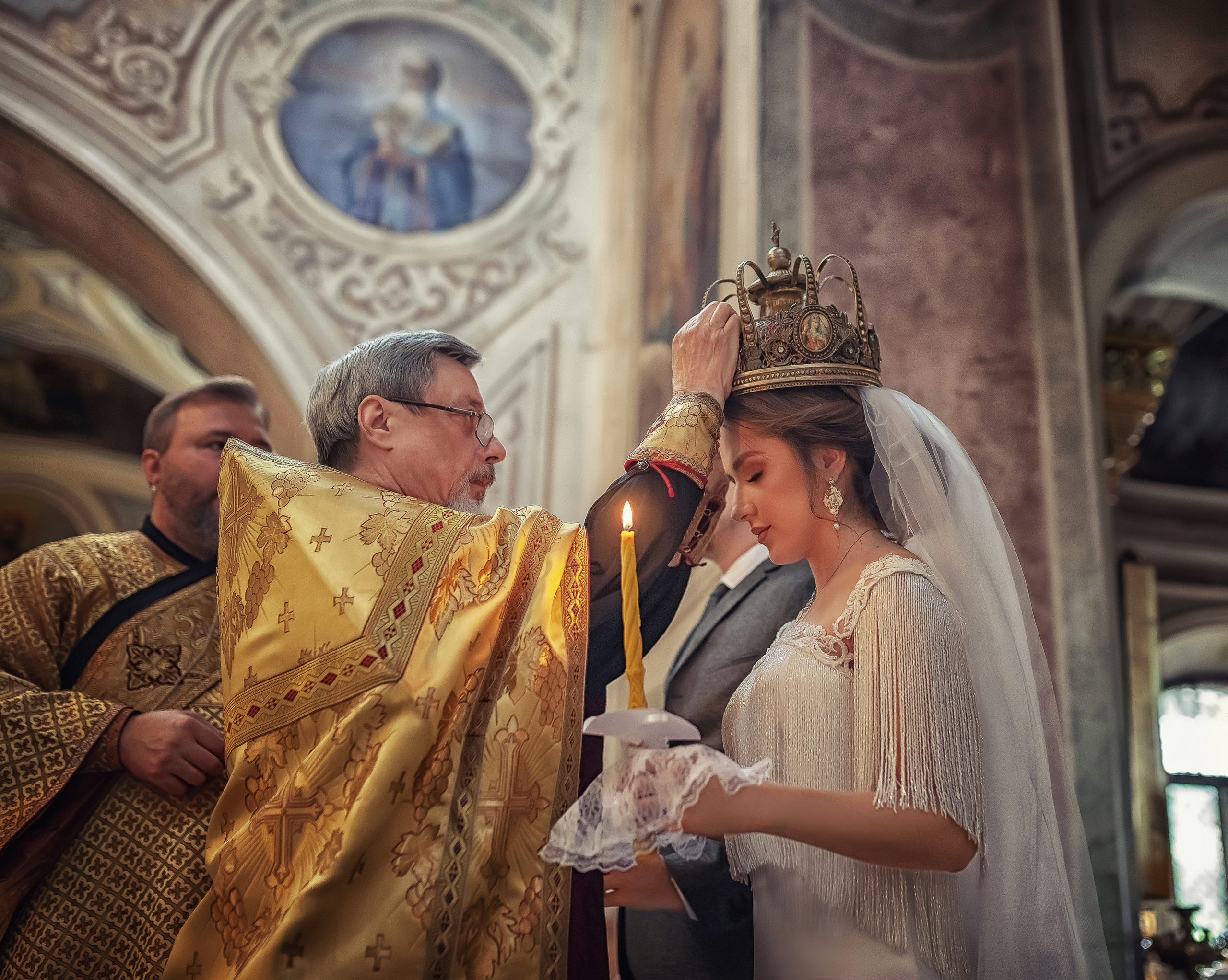 Венчание в храме иконы Божией Матери Знамение в Переяславской слободе 06.09.2020. Фотограф крещения и венчания Антонова Надежда г. Москва