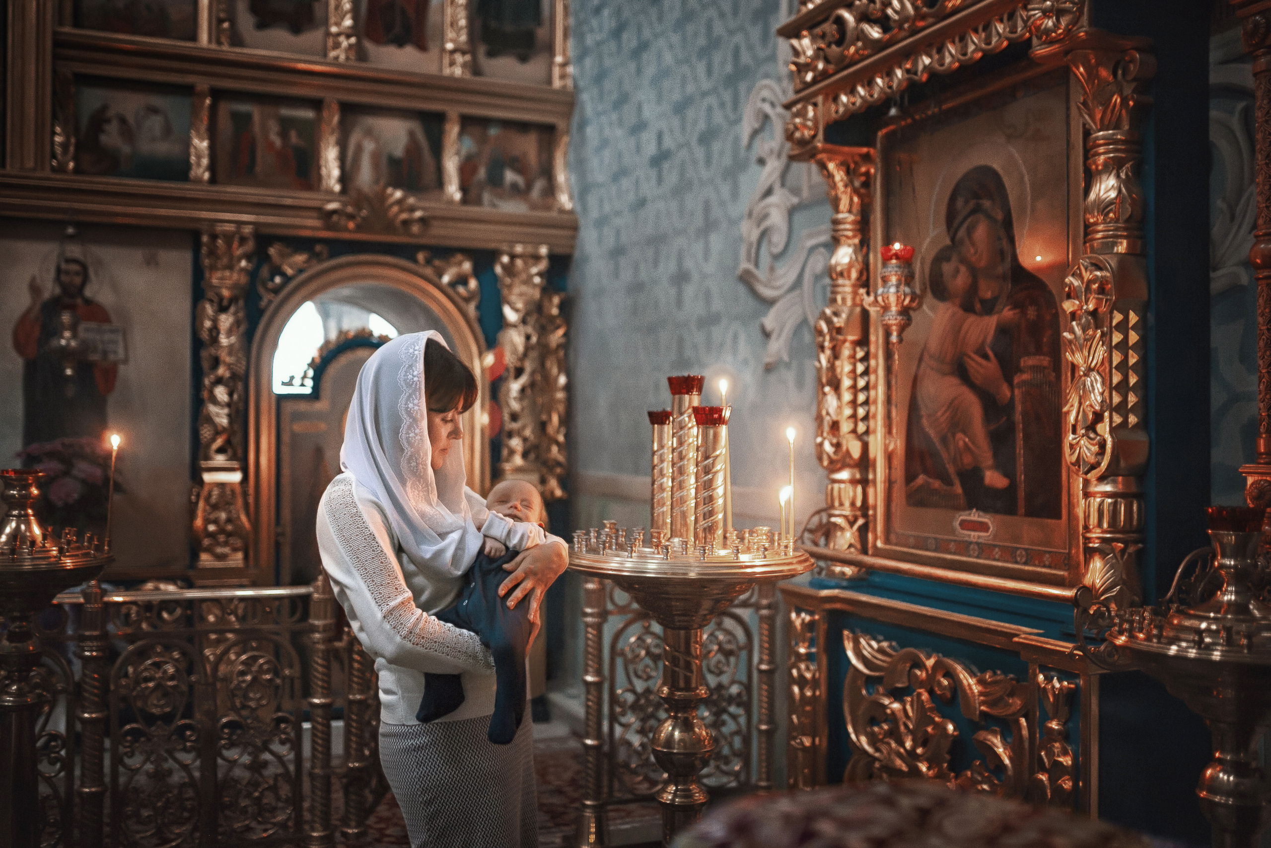 Крещение в храме Владимирской иконы Божьей Матери в Мытищах 1.10.2019. Фотограф крещения и венчания Антонова Надежда г. Москва